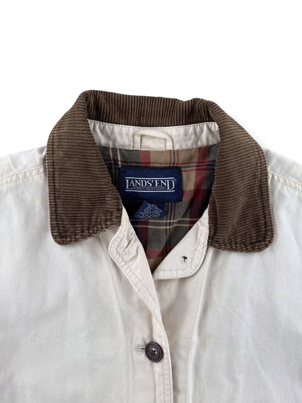 Collar on Vintage Land's End Barn Coat SZ M