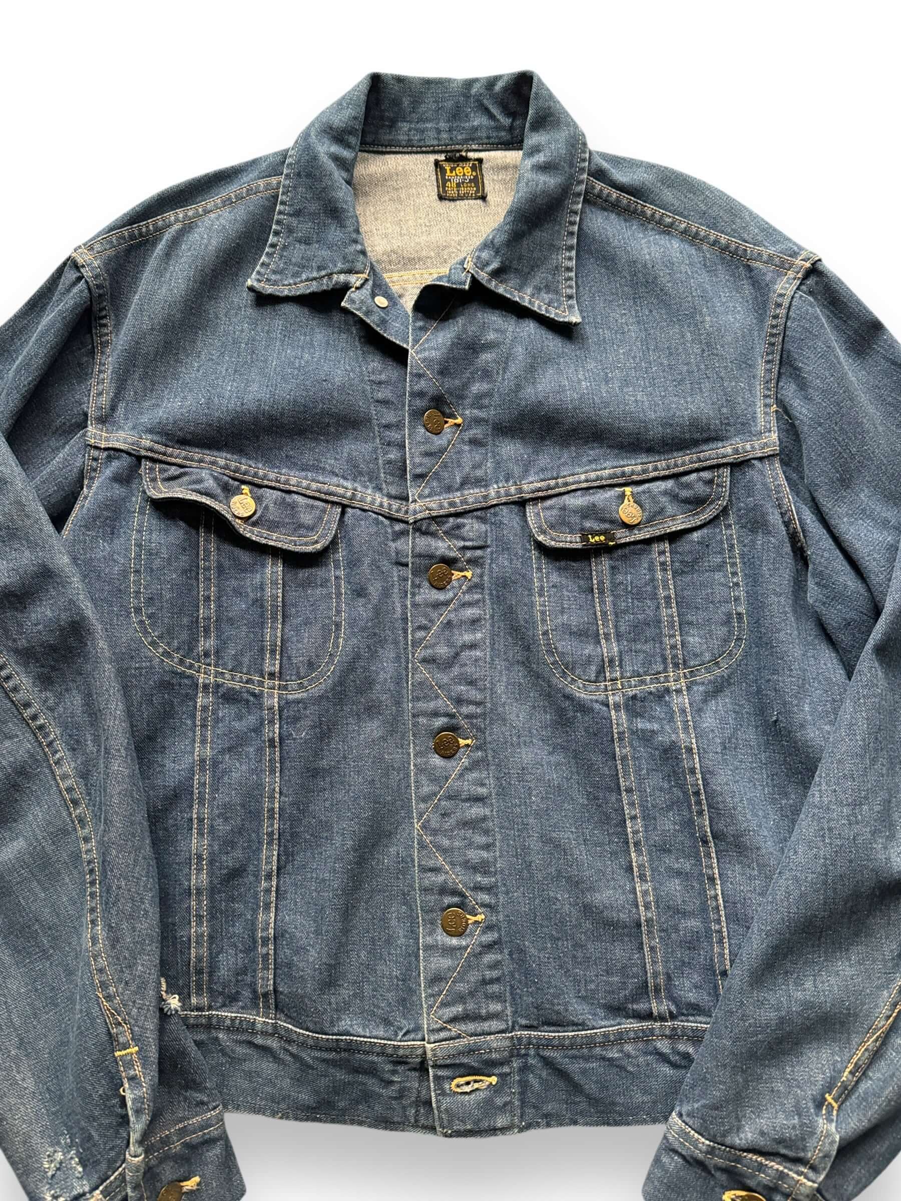 front close up of Vintage Lee 101-J Jacket SZ 48 Long