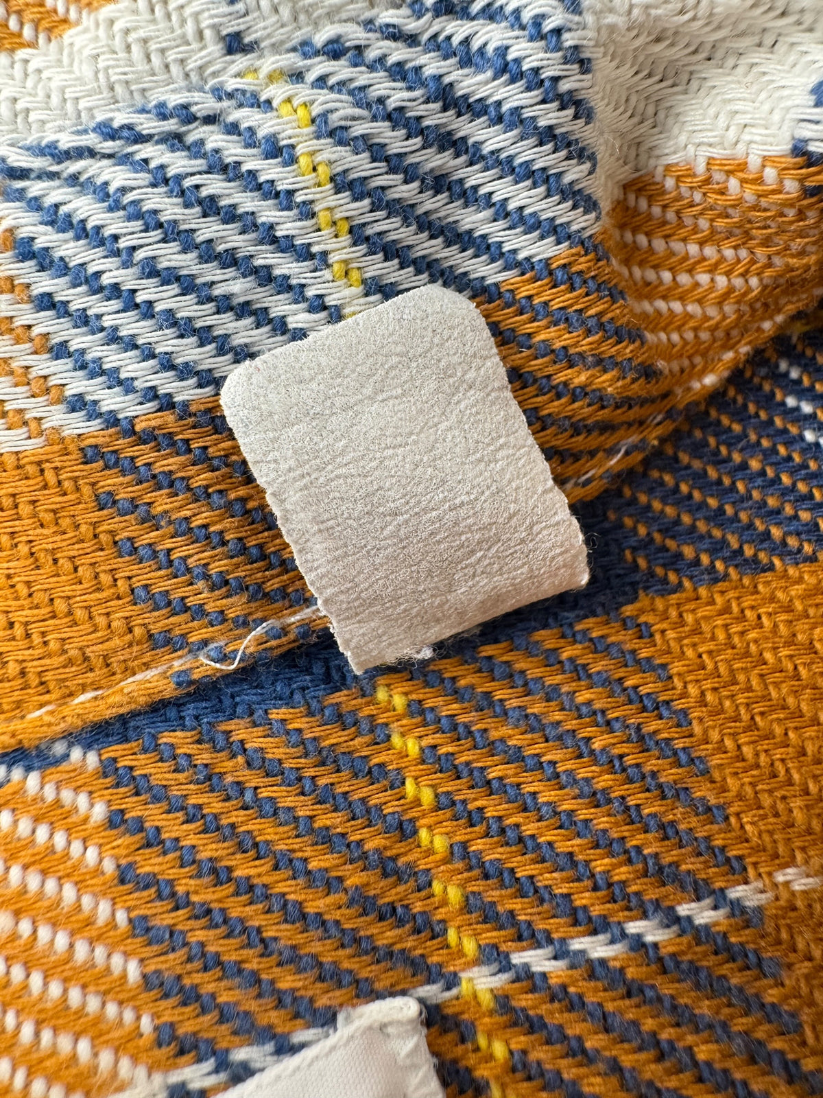 Back of size tag on Vintage Big Mac Cotton Flannel SZ M