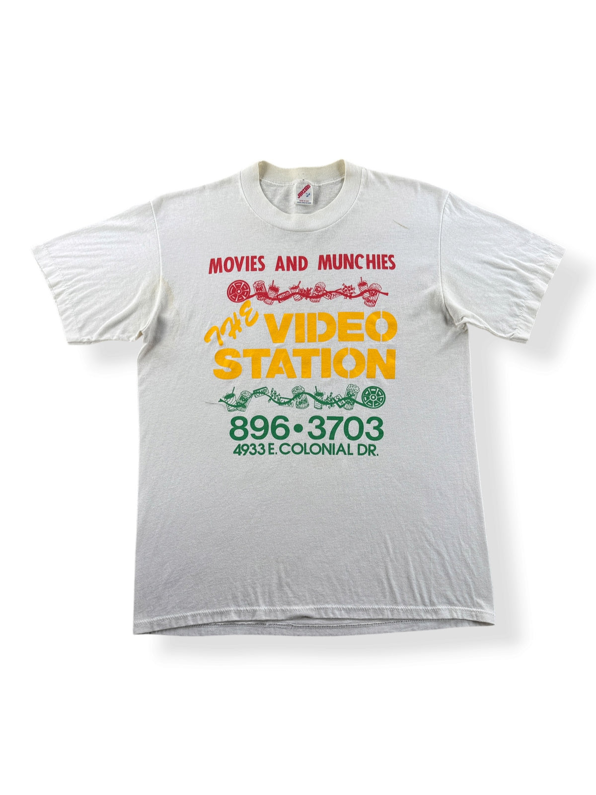 Front of Vintage Video Station Tee SZ L