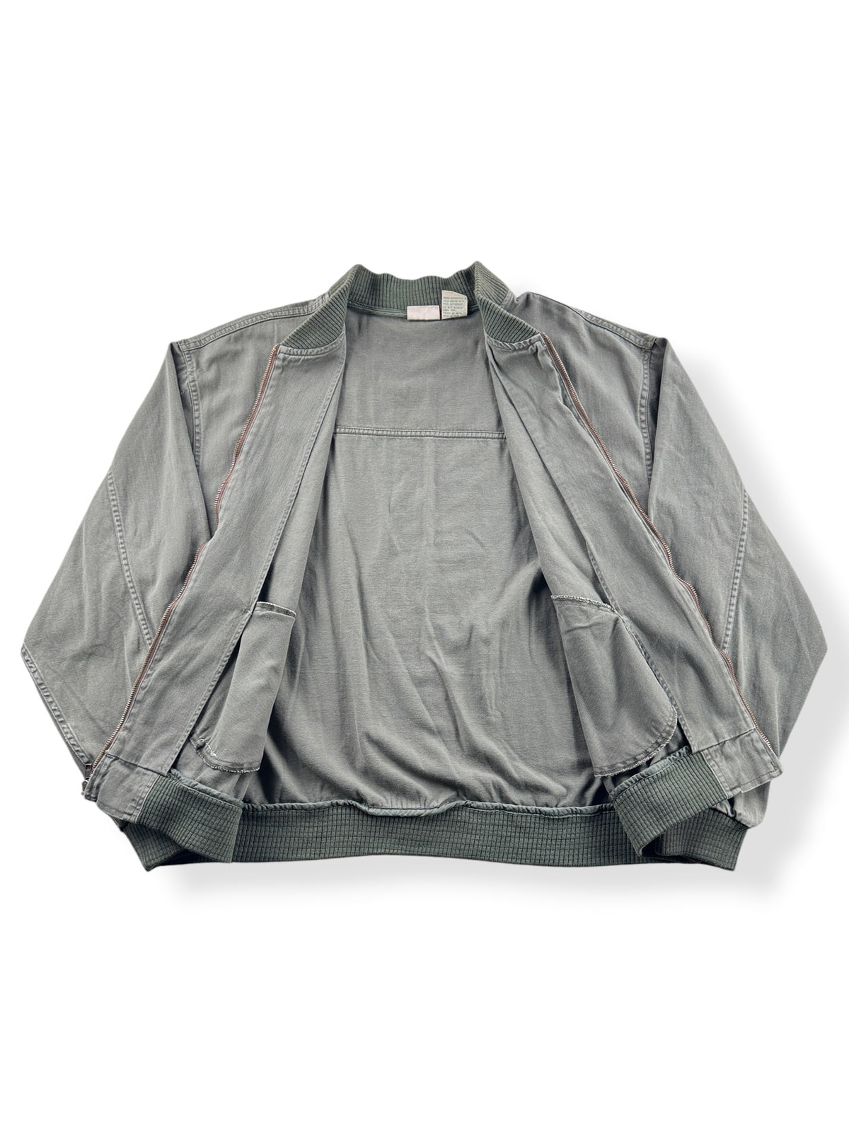 Inside of Vintage Canvas LL Bean Bomber Jacket SZ XL