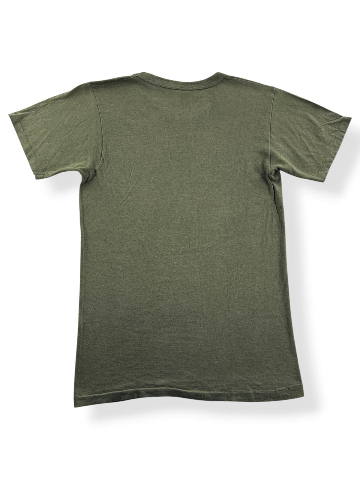 Back of Vintage 50s Stedman Blank Green Tee SZ S (Fits XS)