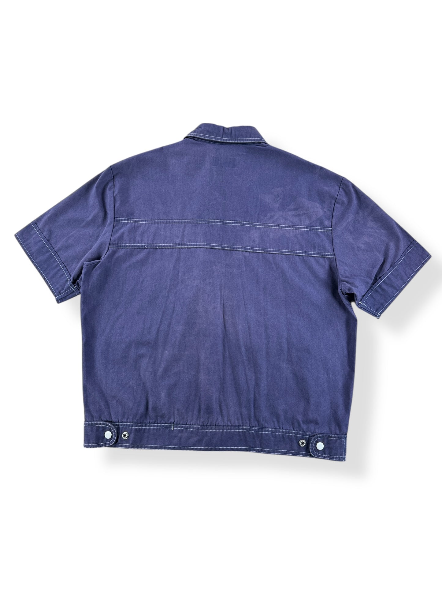 Back of Vintage Cotton/Poly Short Sleeve Jacket SZ L