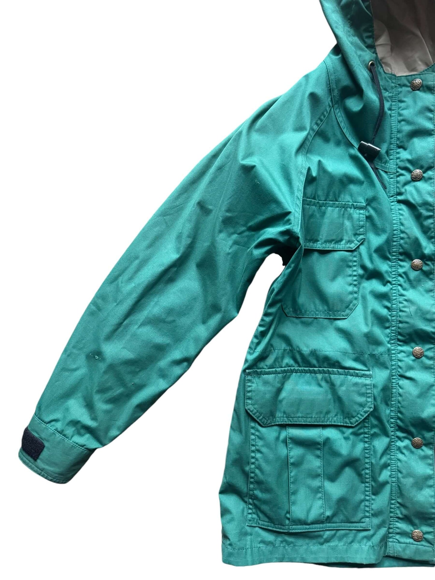 Front right side of 1980s Women's REi Co-Op Rain Jacket M