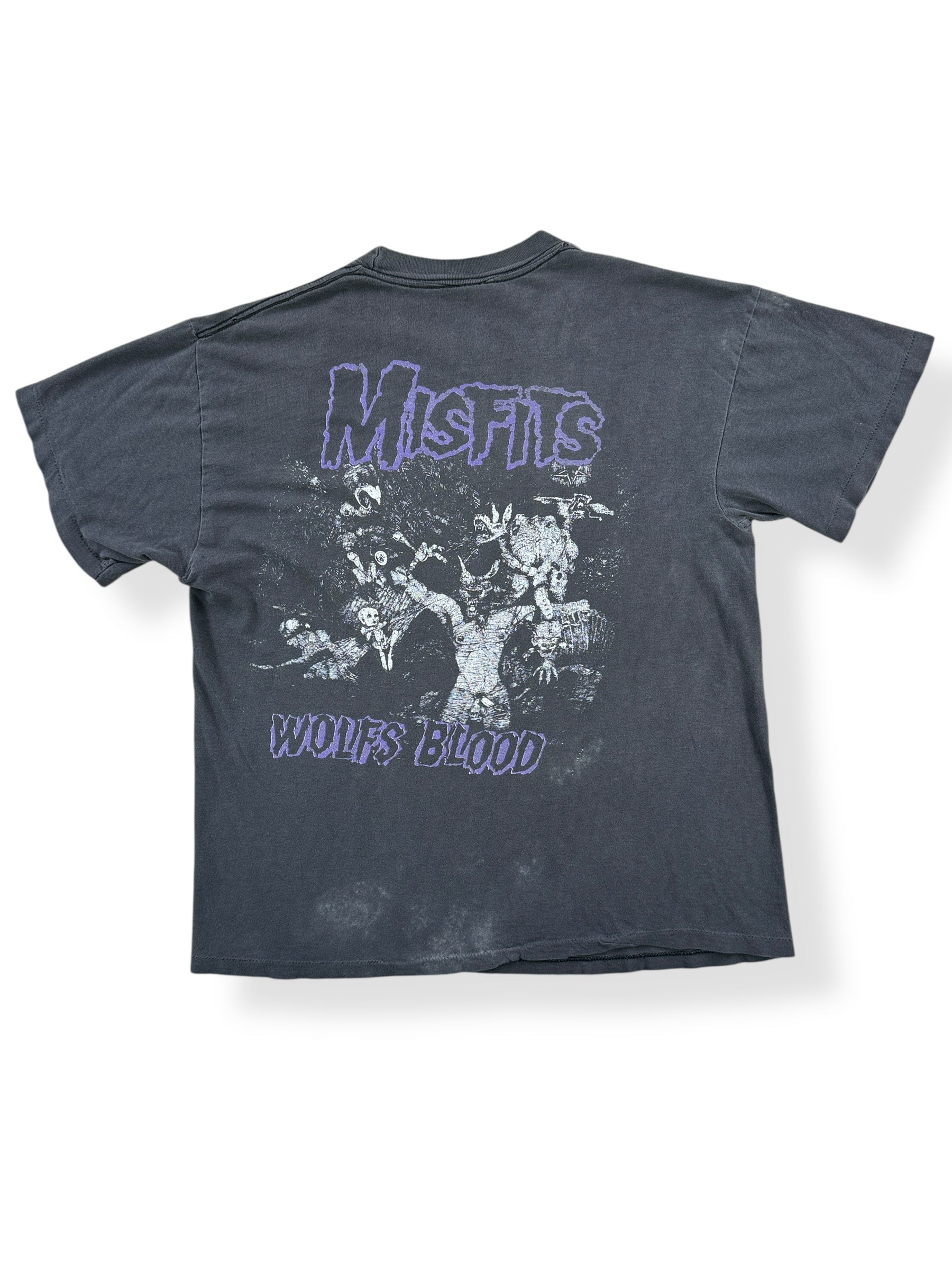 Back of Vintage 90s Era Misfits Earth AD Brockum Tee SZ L