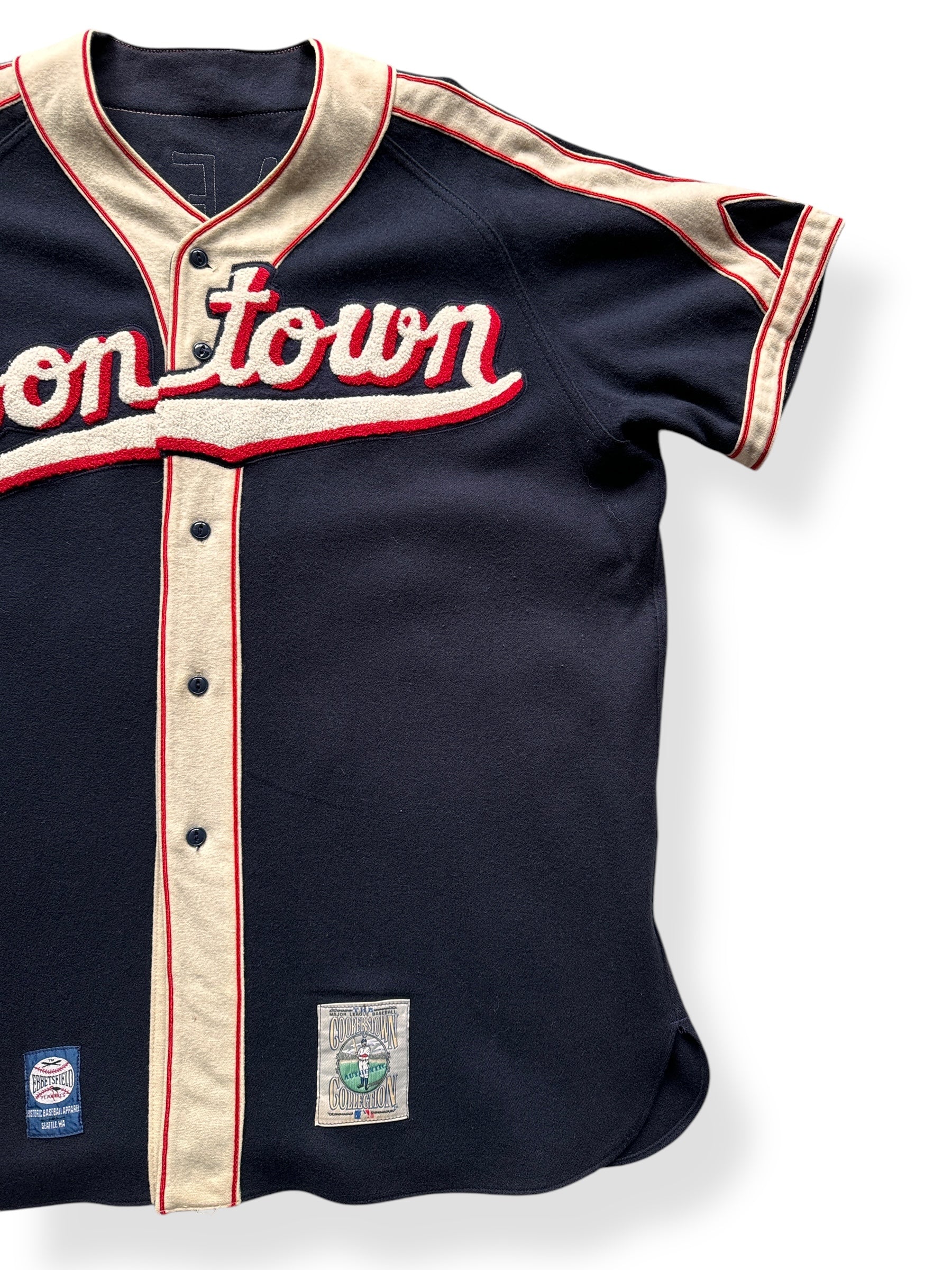 Front Left of Ebbets Field X Toon Town Wool Jersey SZ XXL