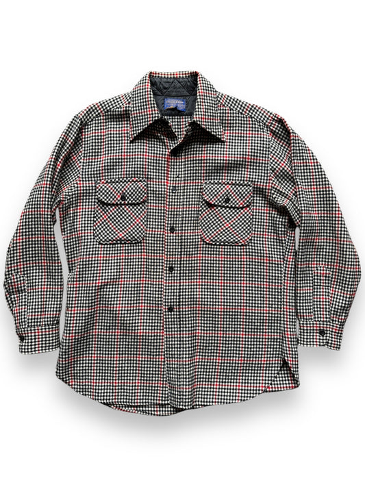 front of Vintage Pendleton Black/White/Red Wool Flannel SZ L