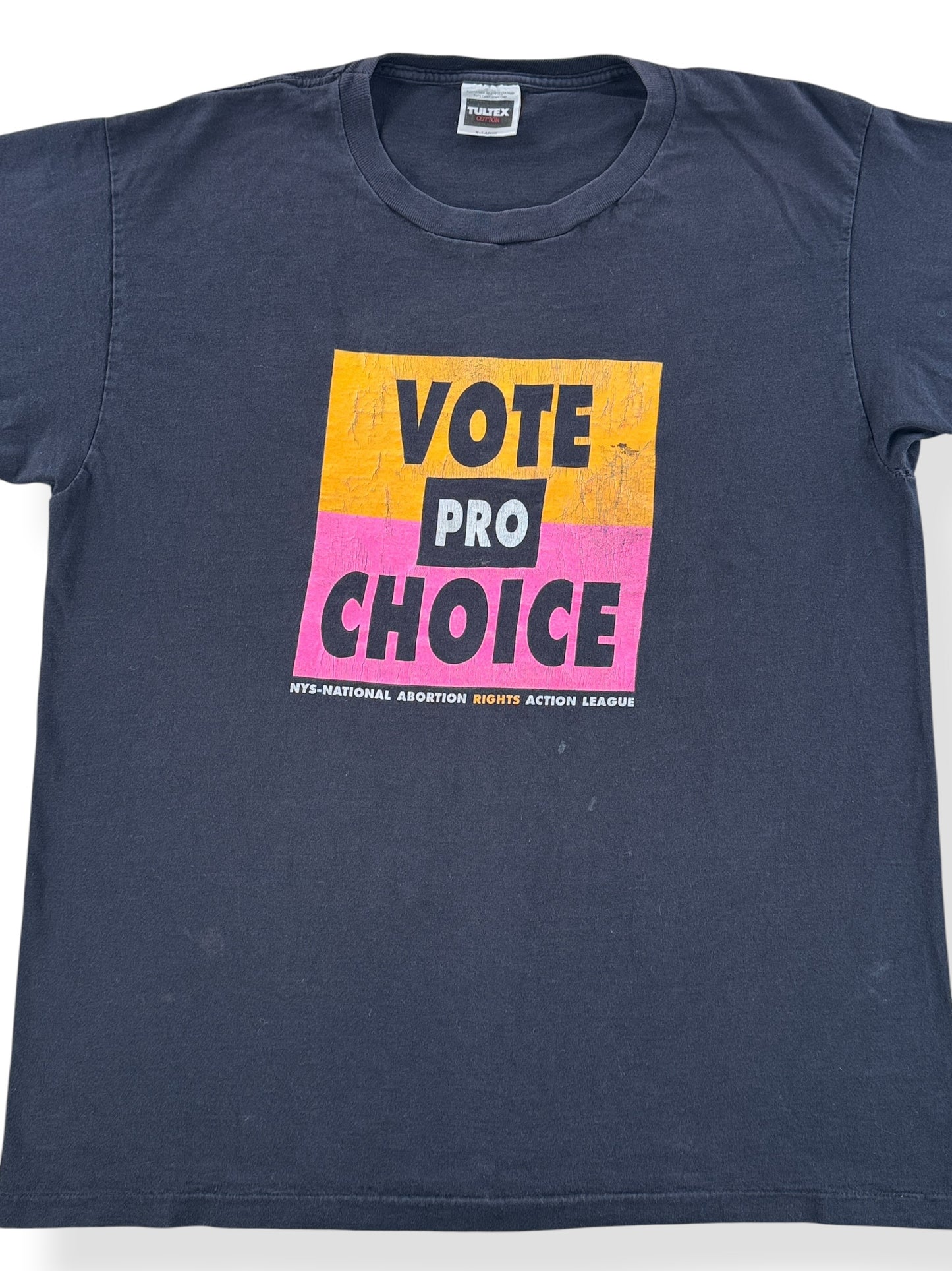Front Close Up of Vintage Abortion Rights Tee SZ XL