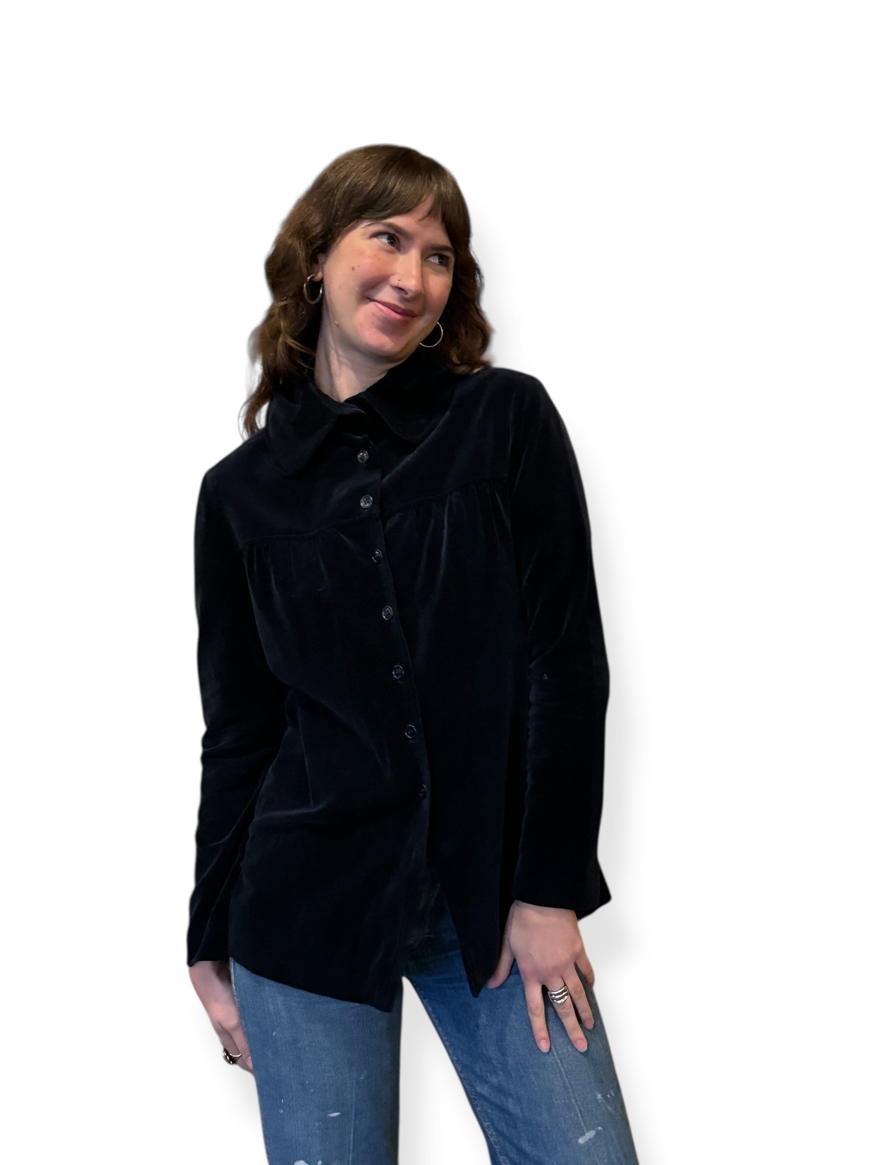 Back of Vintage I. Magnin Velvet Jacket SZ 9