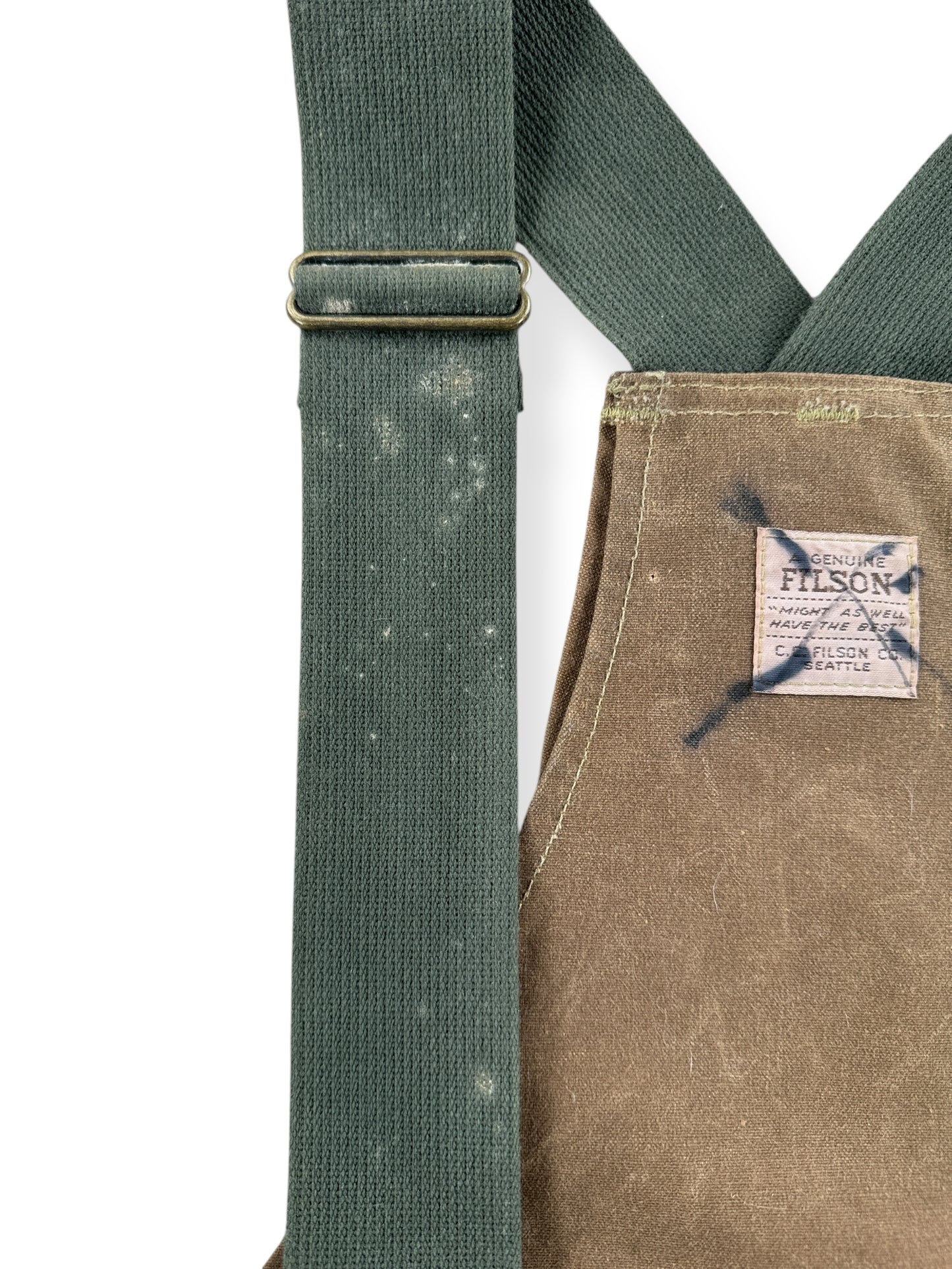 Staining on Filson Tin Cloth Game Bag SZ M