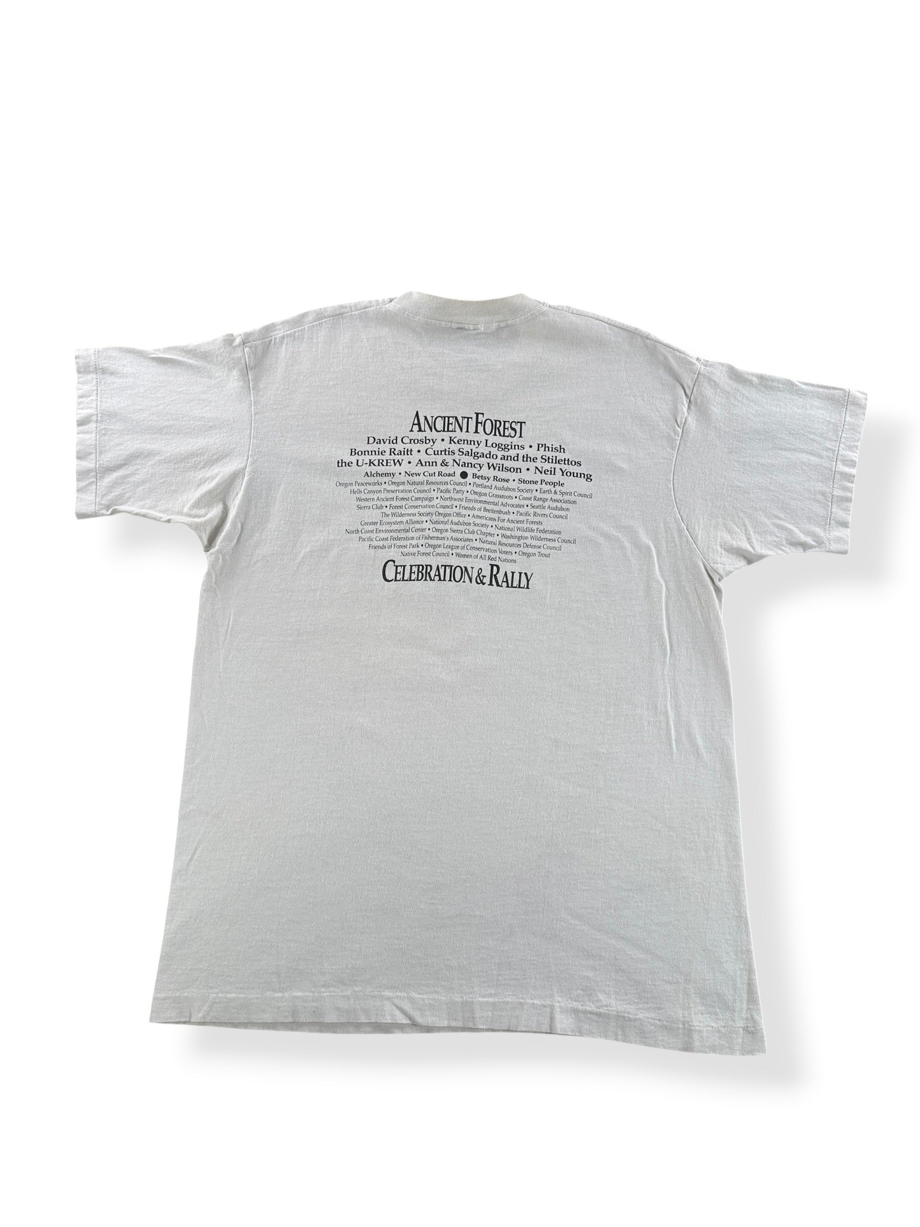 Back of Vintage Ancient Forest Portland 93 Tee SZ XL