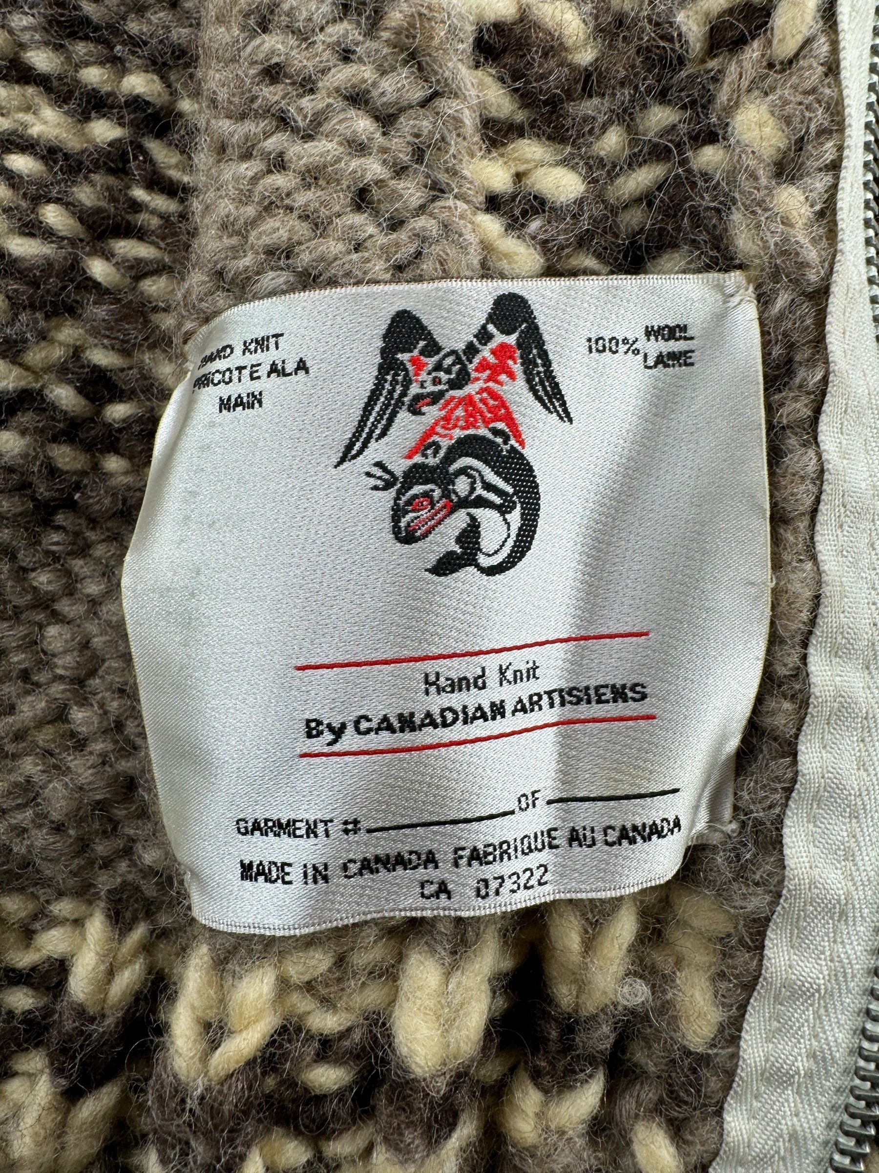 Label on Filson Green Label Cowichan Style Sweater SZ L