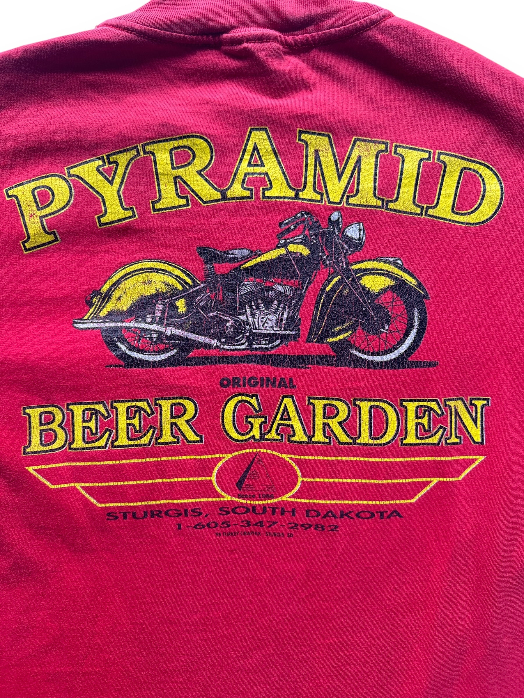 back graphic of Pyramid Sturgis Beer Garden Pocket Tee SZ M