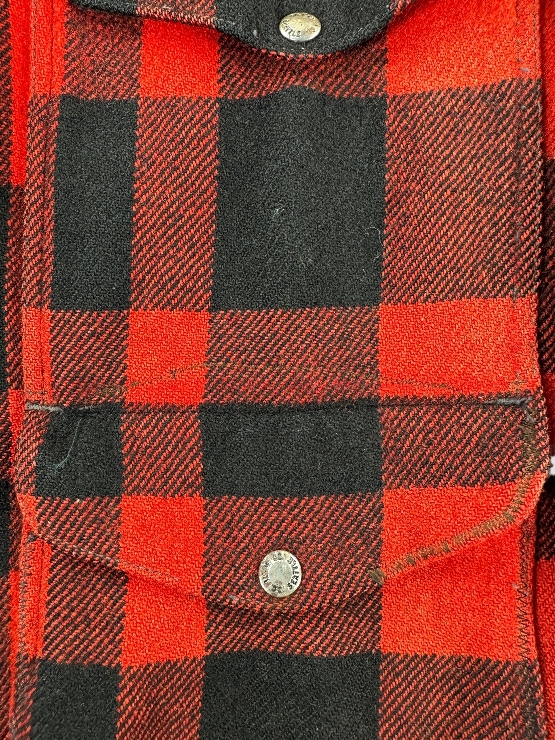 Repair on Vintage Union Made Filson Mackinaw Cruiser SZ 48 AS IS