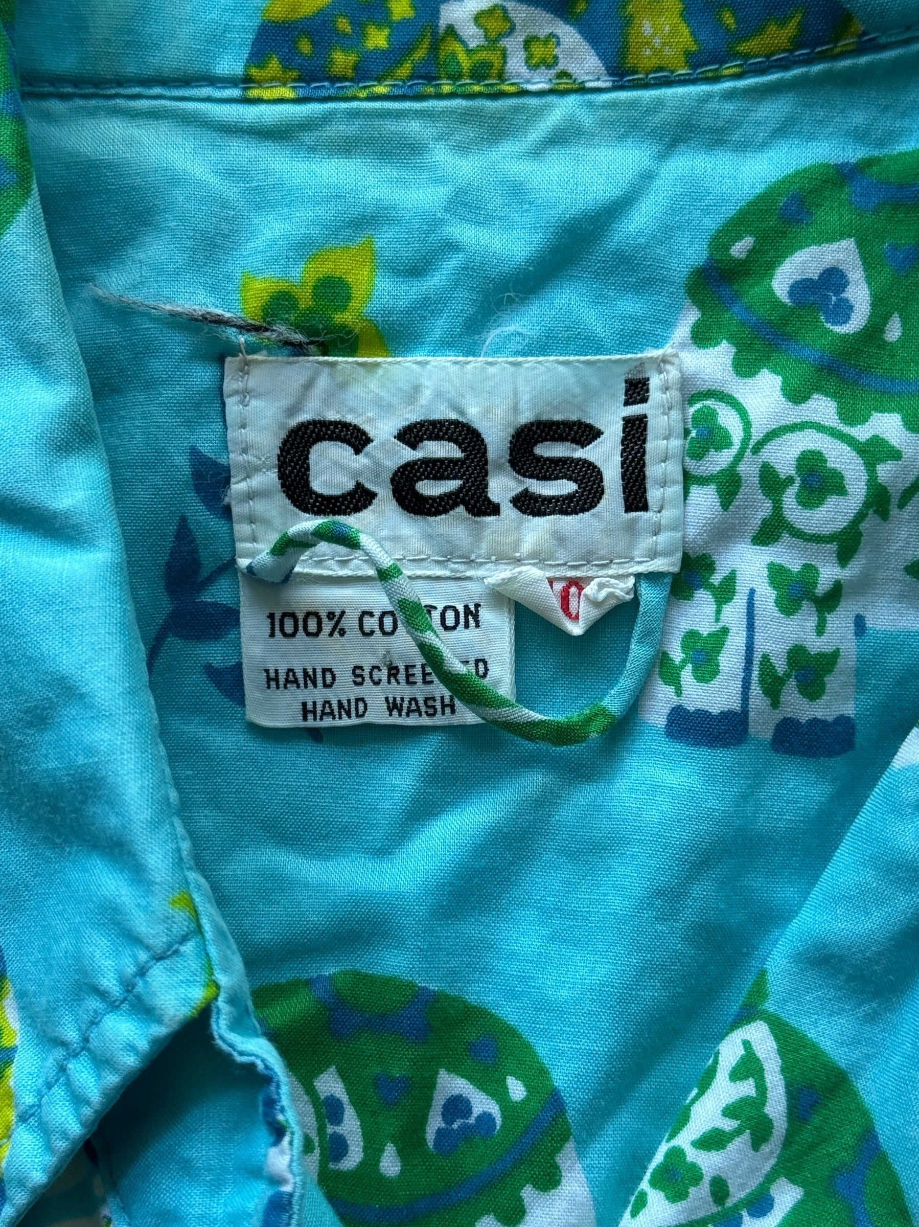 Tag on Vintage Casi Belted Elephant Print Dress SZ 10