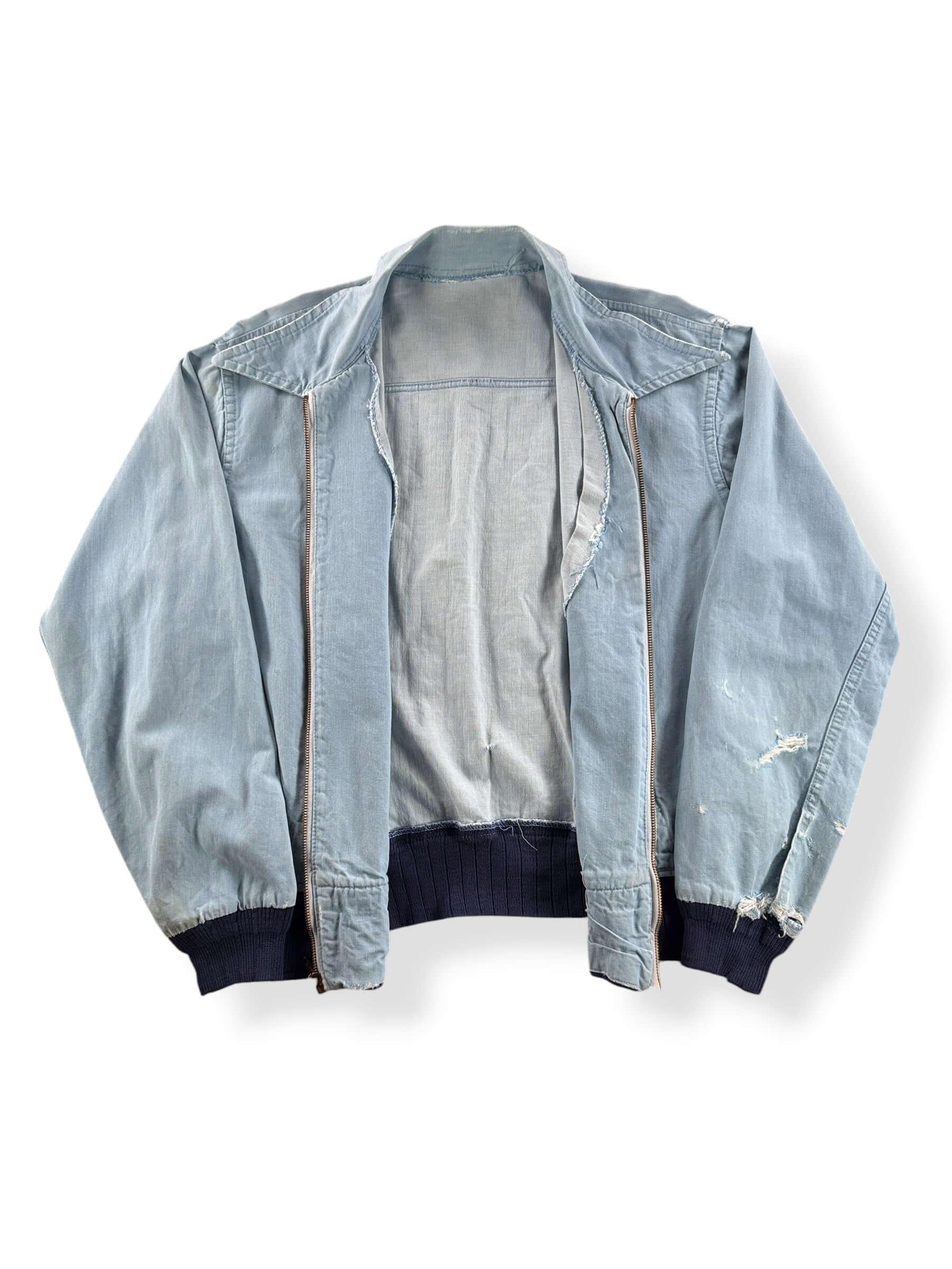 Inside of Vintage 50s Chambray Ricky Style Jacket SZ L