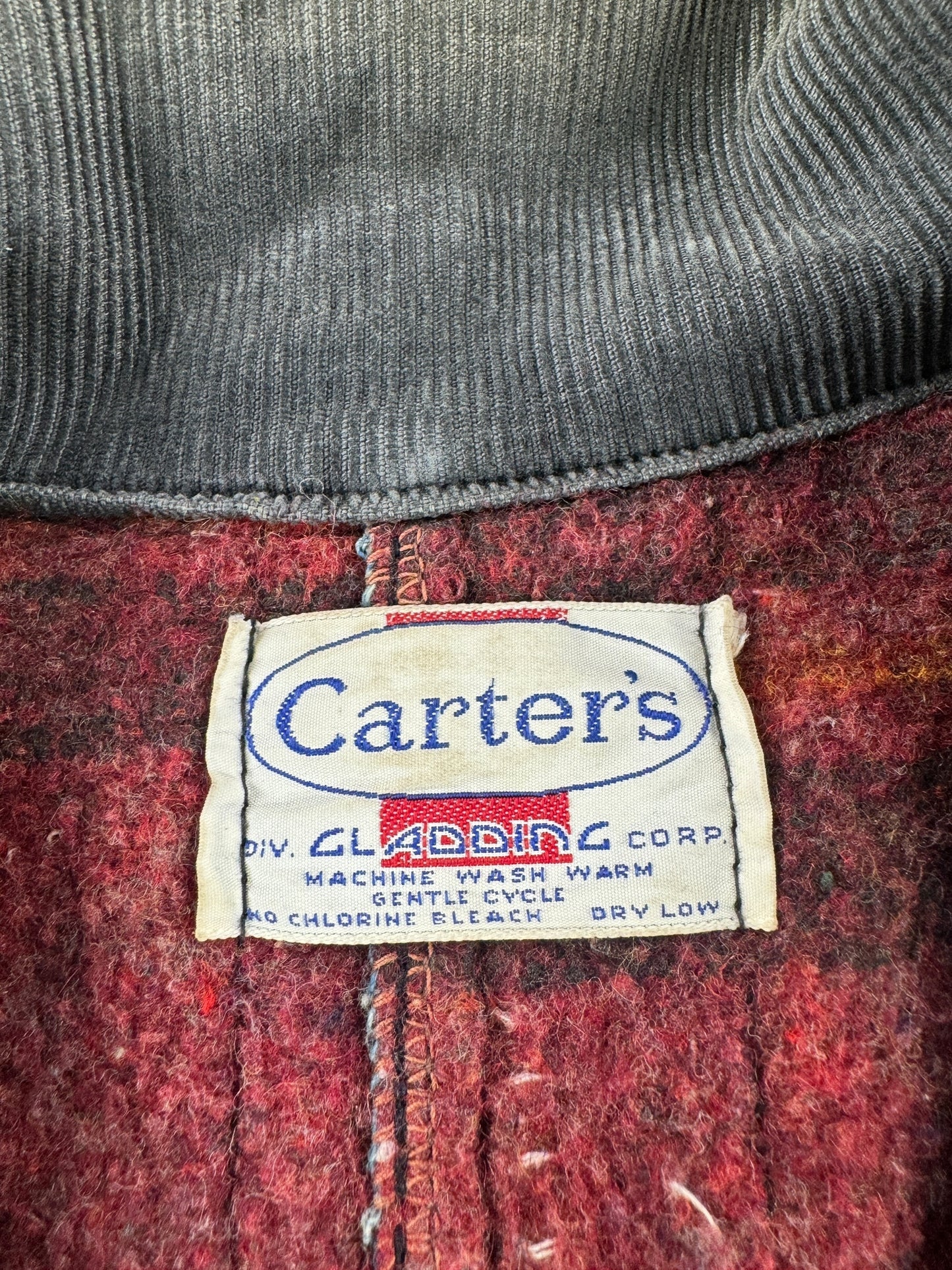 Tag on Vintage Carters Blanket Lined Chore Coat SZ L