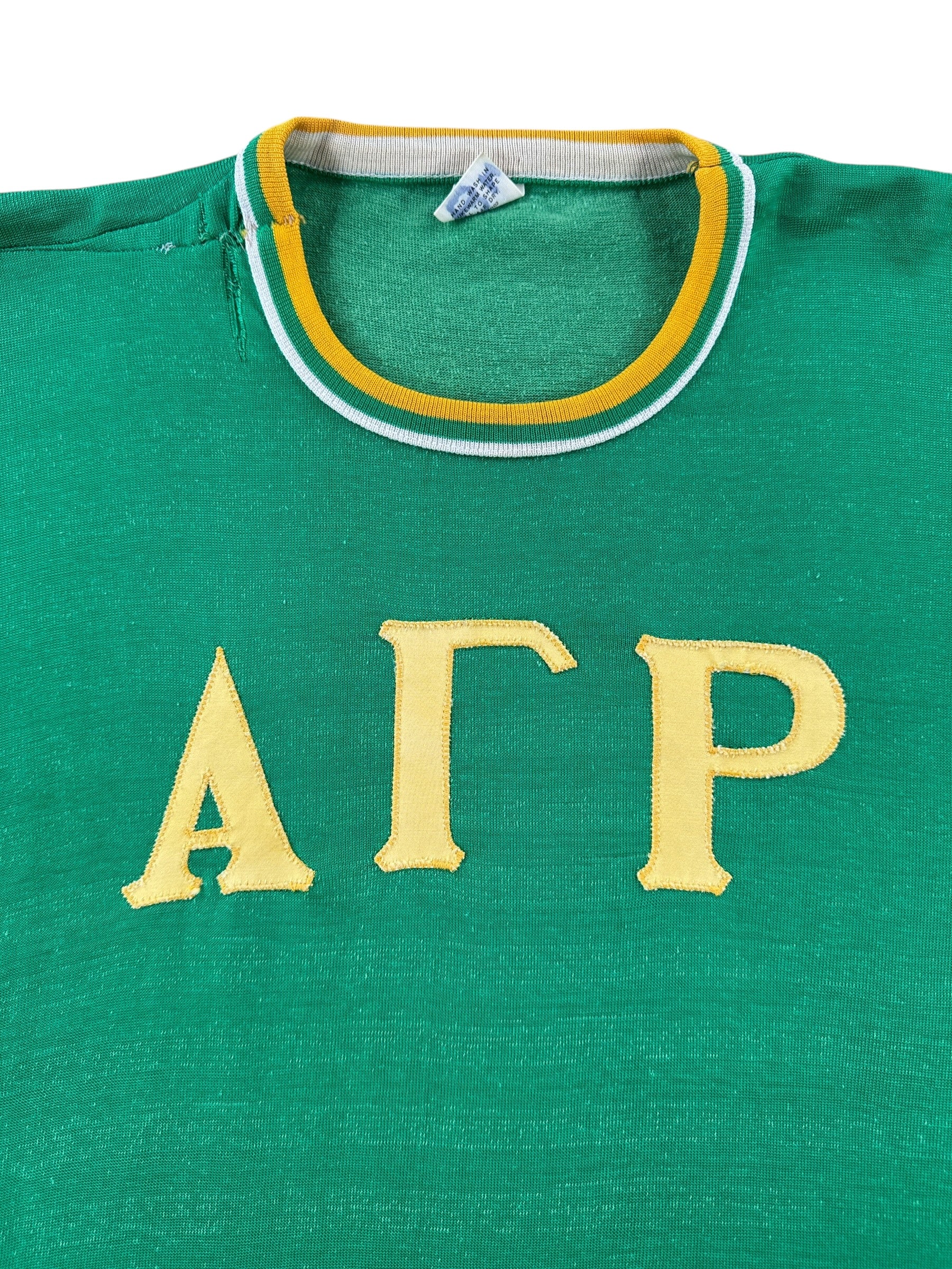 Graphic of Vintage Mason Green Frat Durene Jersey SZ L