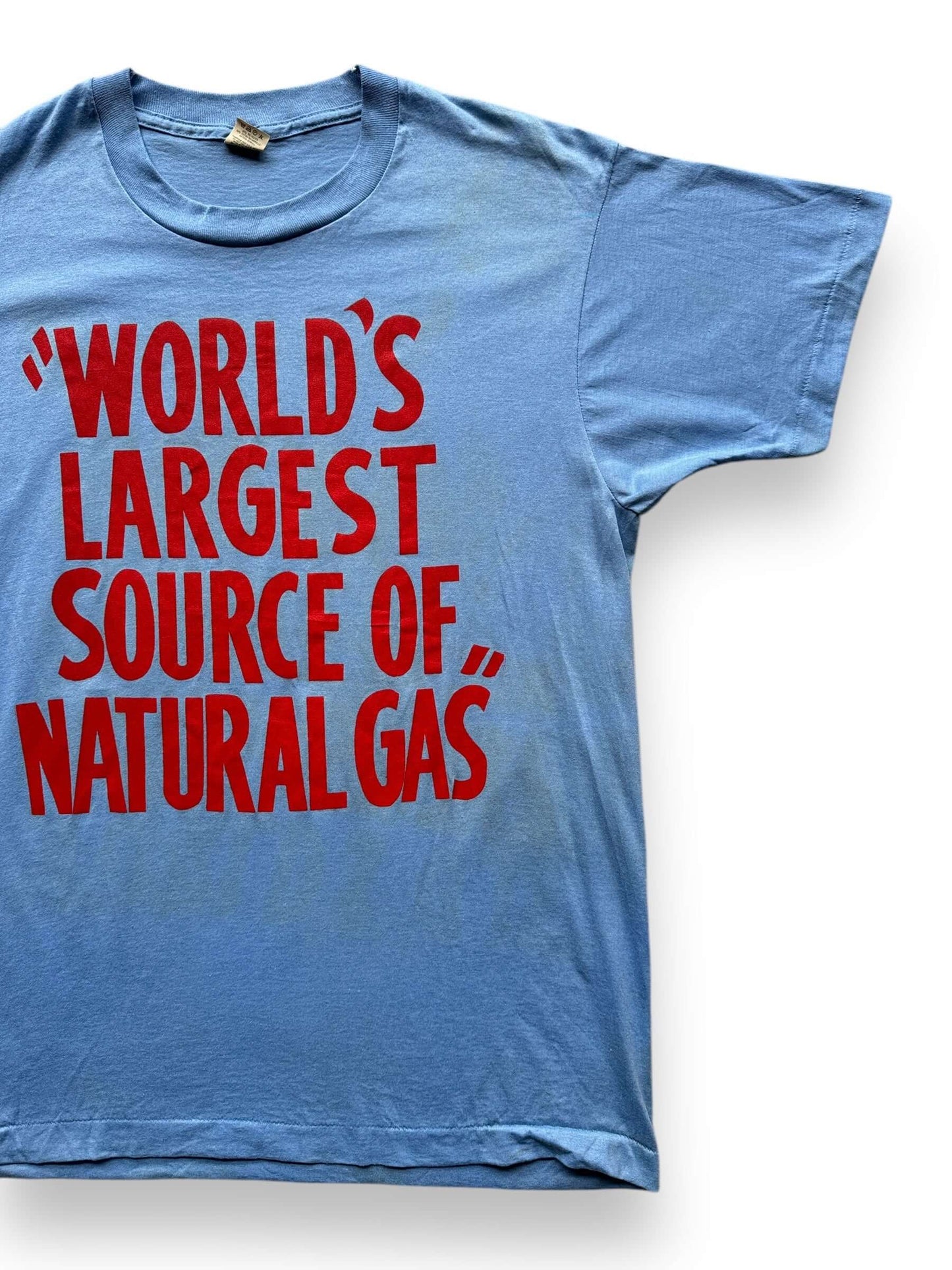 front left of Vintage Natural Gas Source Tee SZ XL