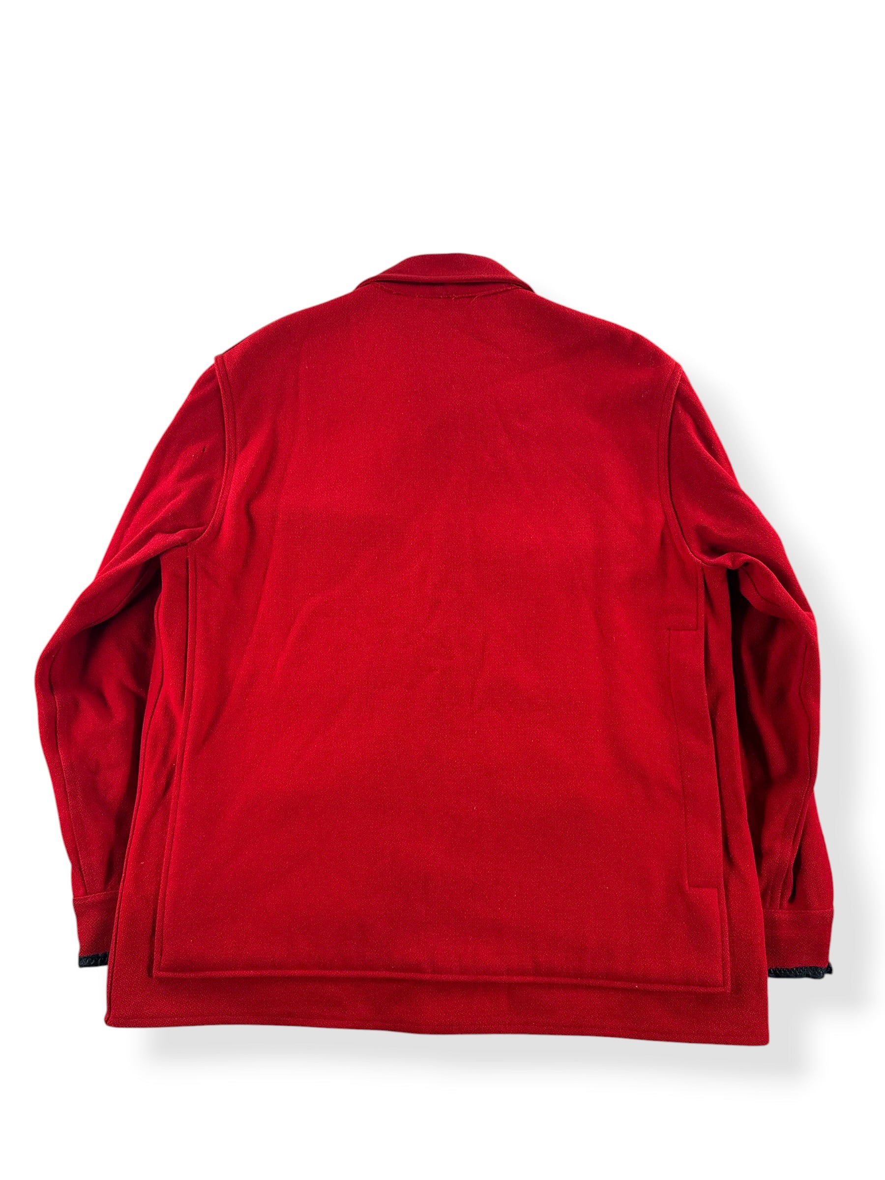 Back of Vintage Red Wool Skyline Cruiser Jacket SZ L