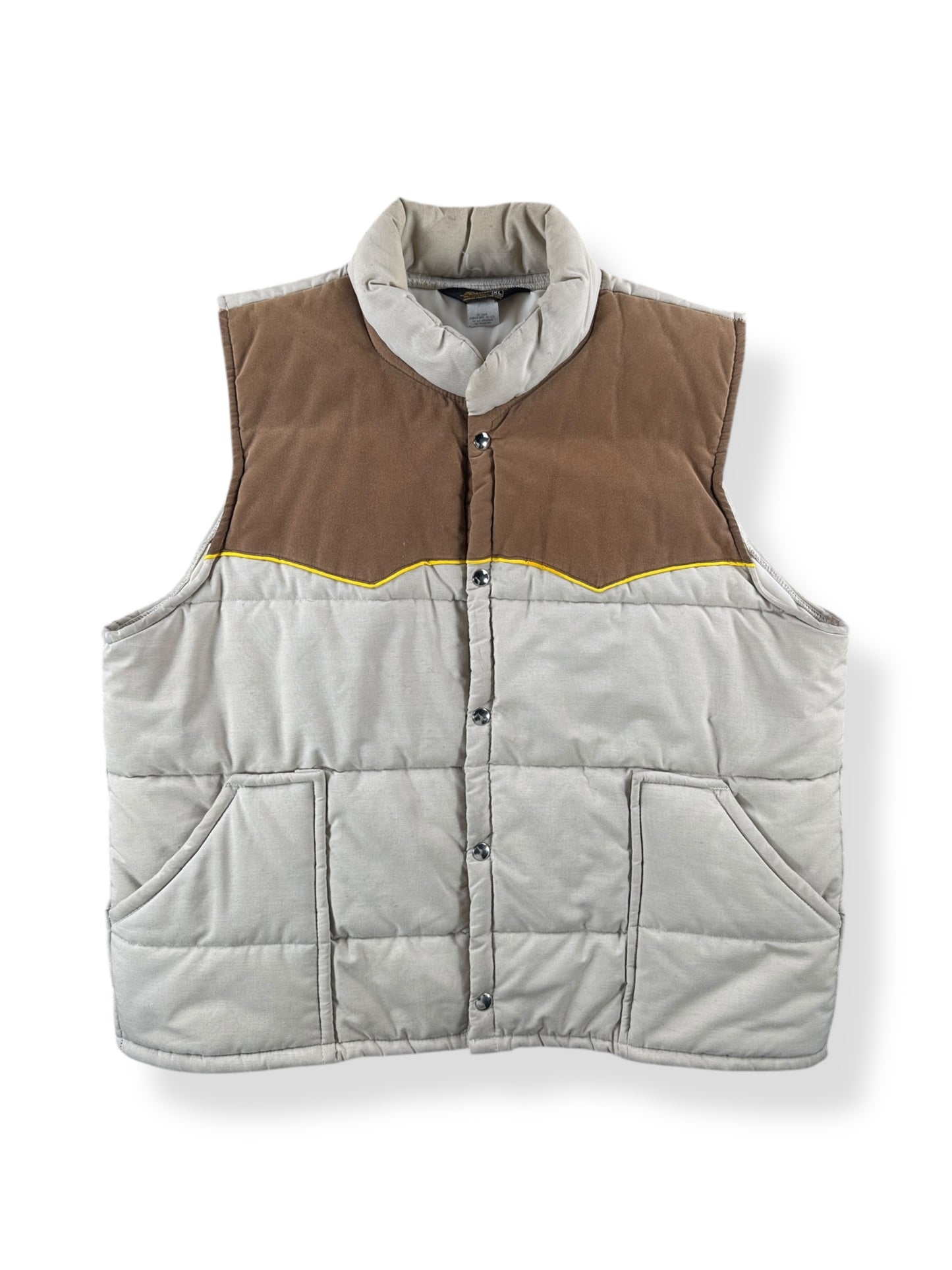 Front of Vintage Swingster Suede Down Vest SZ XL