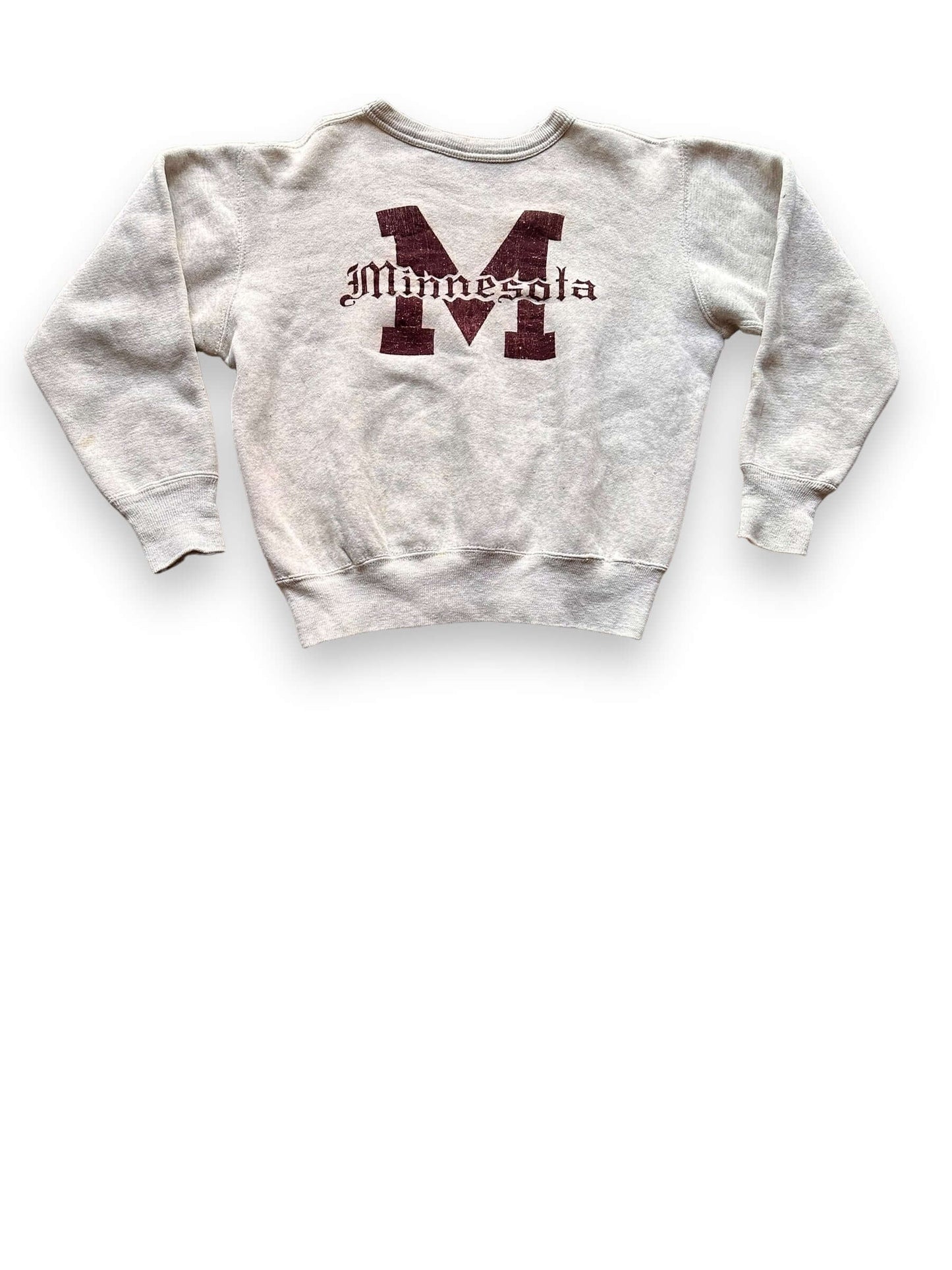 Front View of Vintage Minnesota Crewneck Sweatshirt SZ L | Vintage Crewneck Sweatshirts Seattle | Barn Owl Vintage Seattle