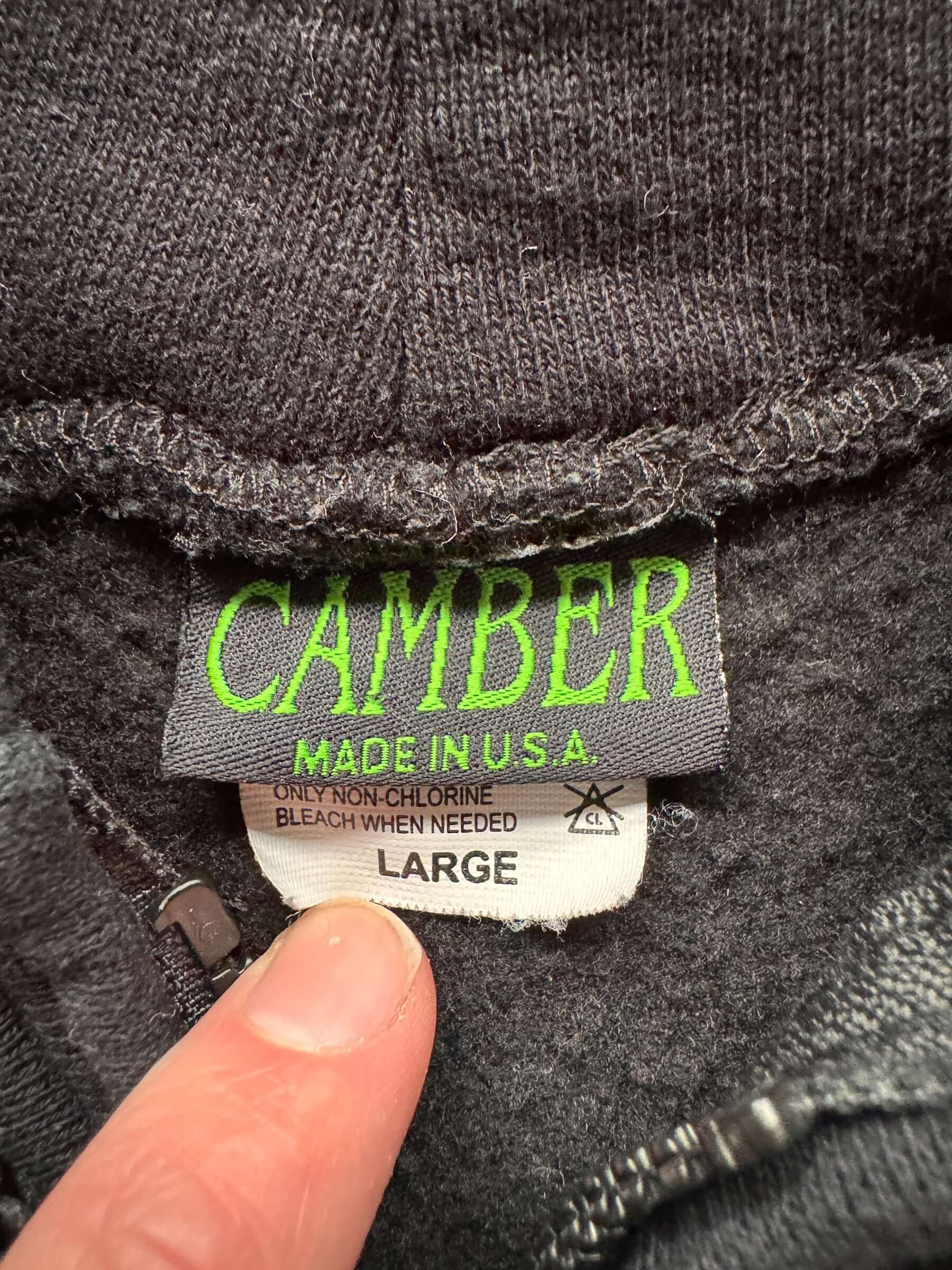 Tag on Camber Black Zip-Up Hoodie SZ L