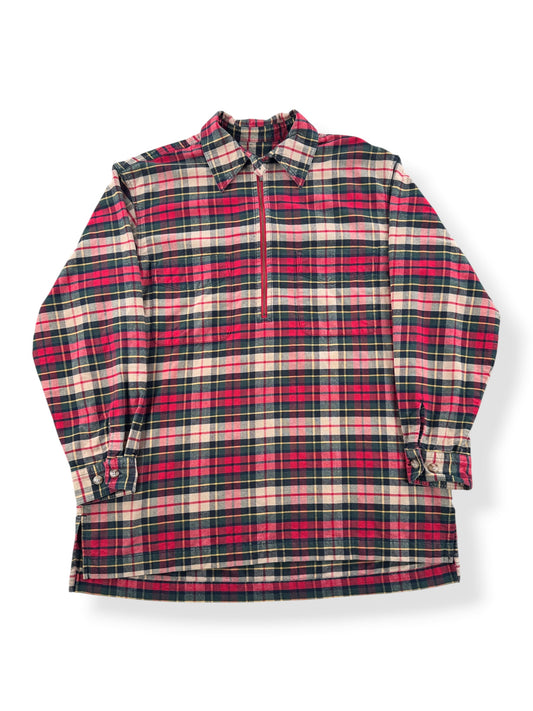 Front of 2000s Eddie Bauer 1/4 Zip Cotton Pullover Shirt SZ M