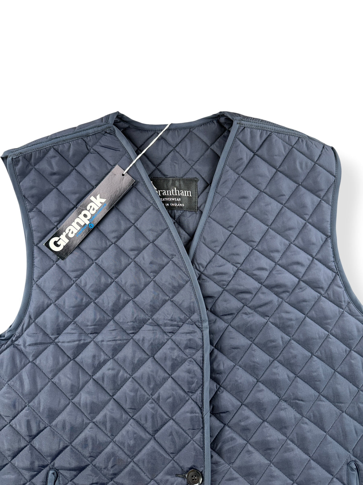 Neckline on Vintage Grantham Long Quilted Vest SZ S