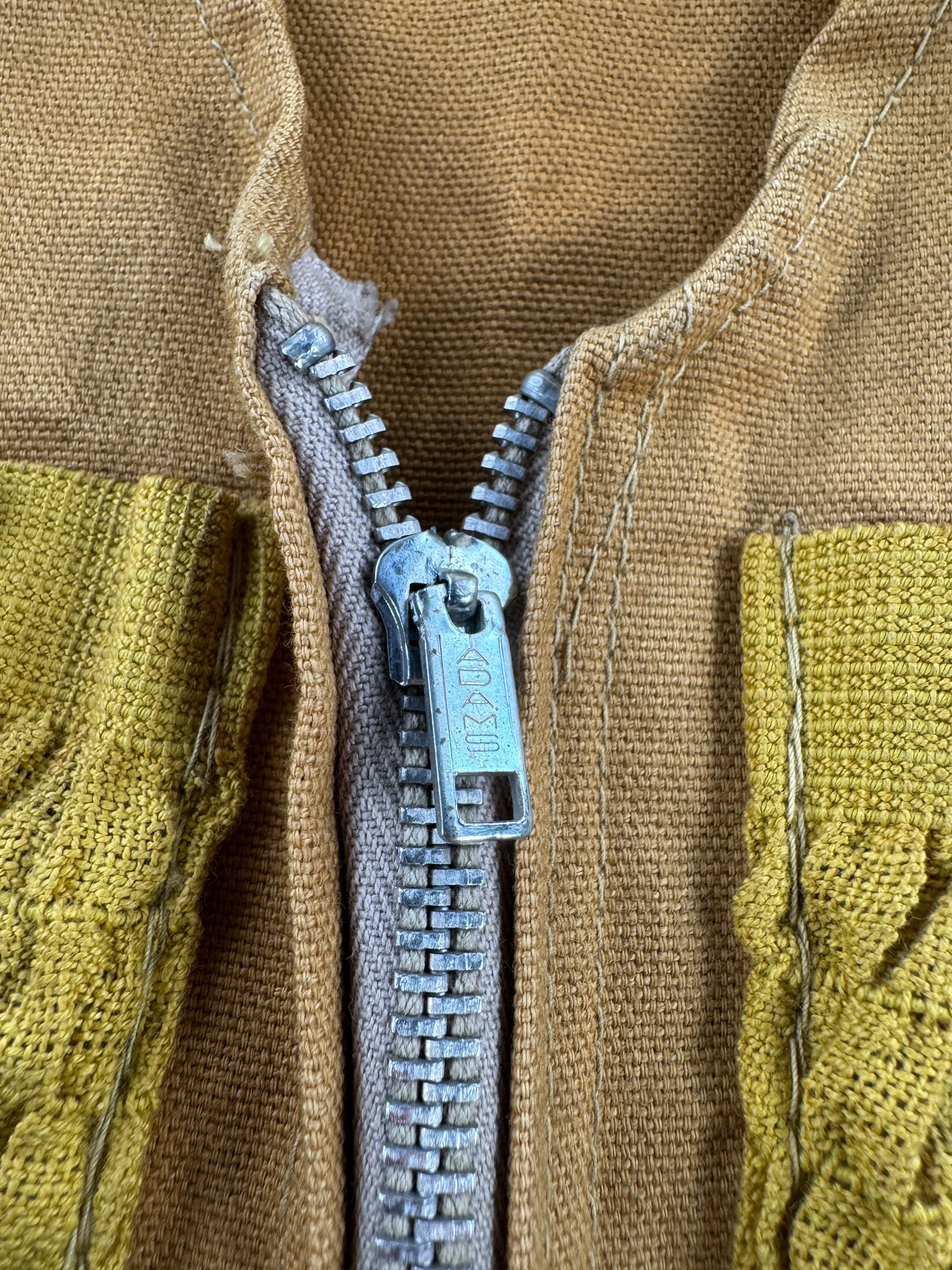 Zipper on Vintage Western Field Hunting Vest SZ M