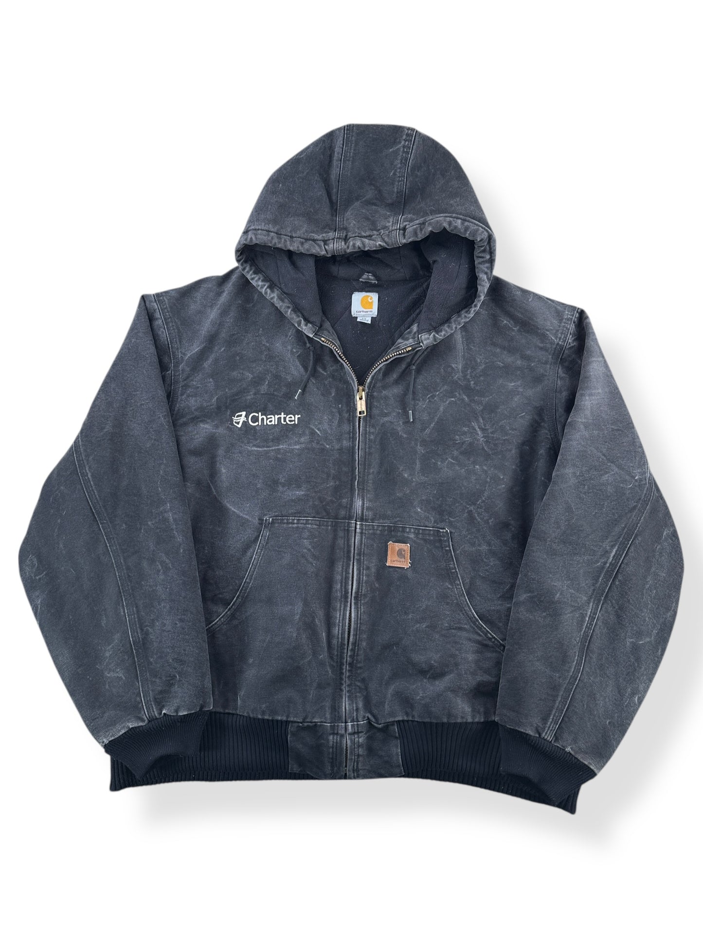 Front of Vintage Carhartt Hooded Jacket SZ XXL