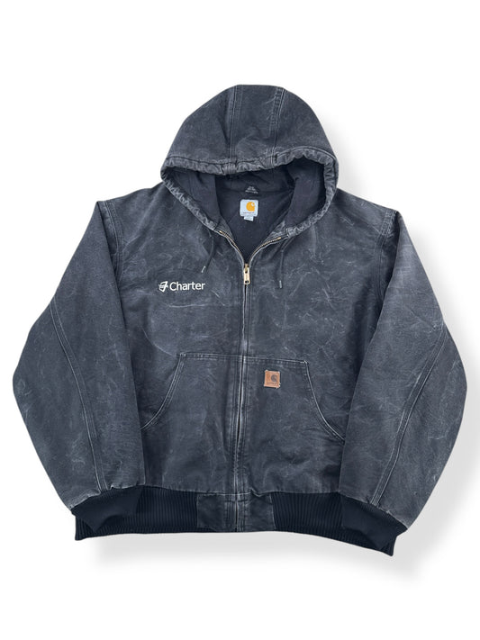 Front of Vintage Carhartt Hooded Jacket SZ XXL