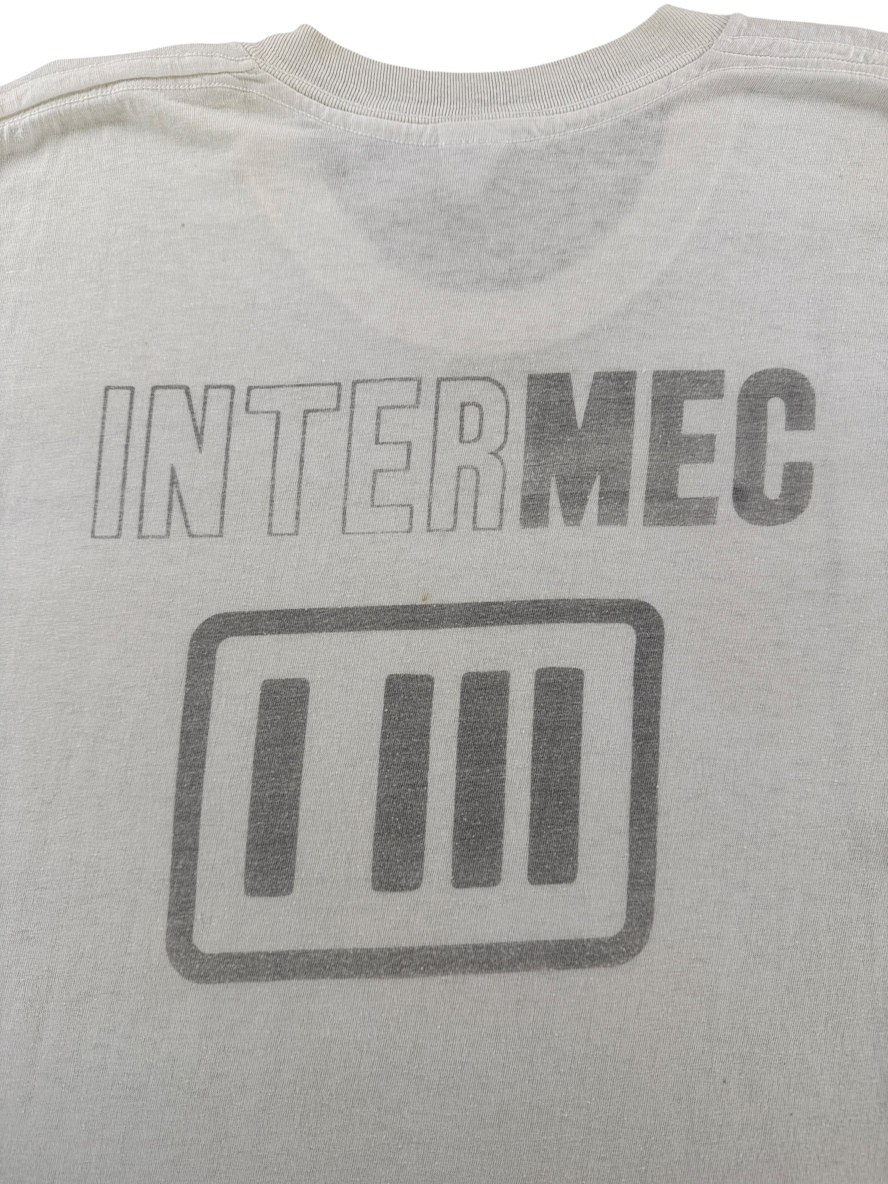 Back Graphic of Vintage Waterprint Intermec Tee SZ L (Fits M)