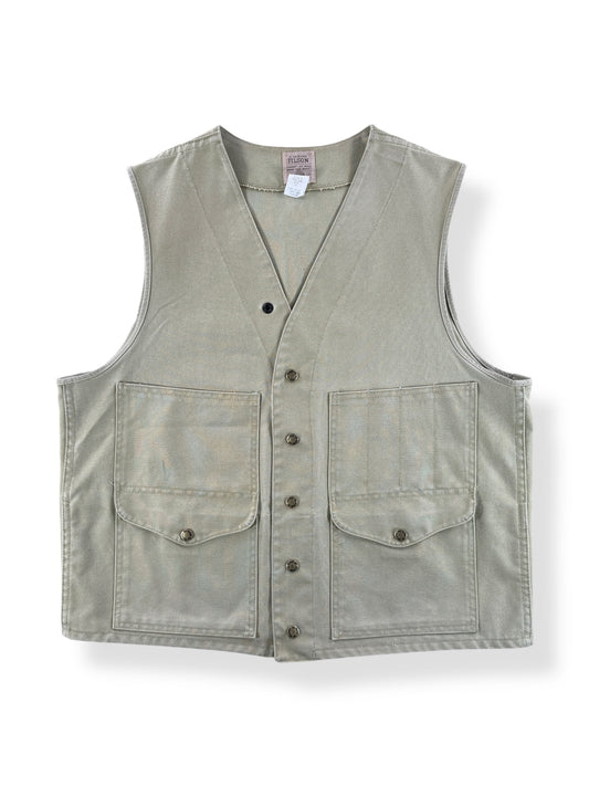 Front of Vintage Filson Style 8 Tin Cloth Vest SZ 44
