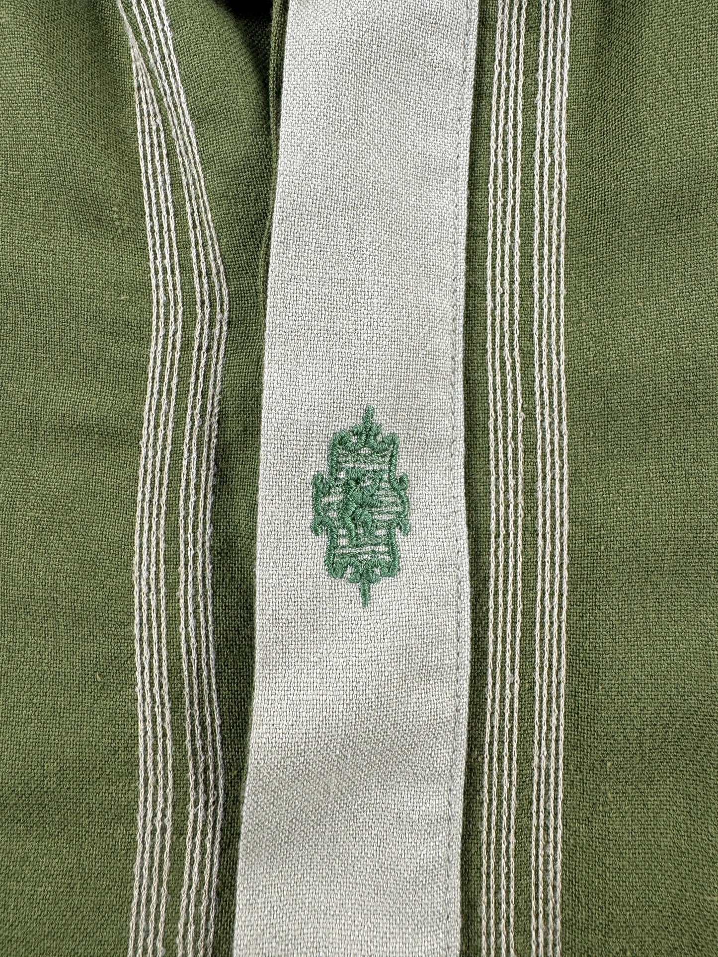 Design on Vintage Penney's Towncraft Rayon Two Tone Green Shirt Jac SZ L