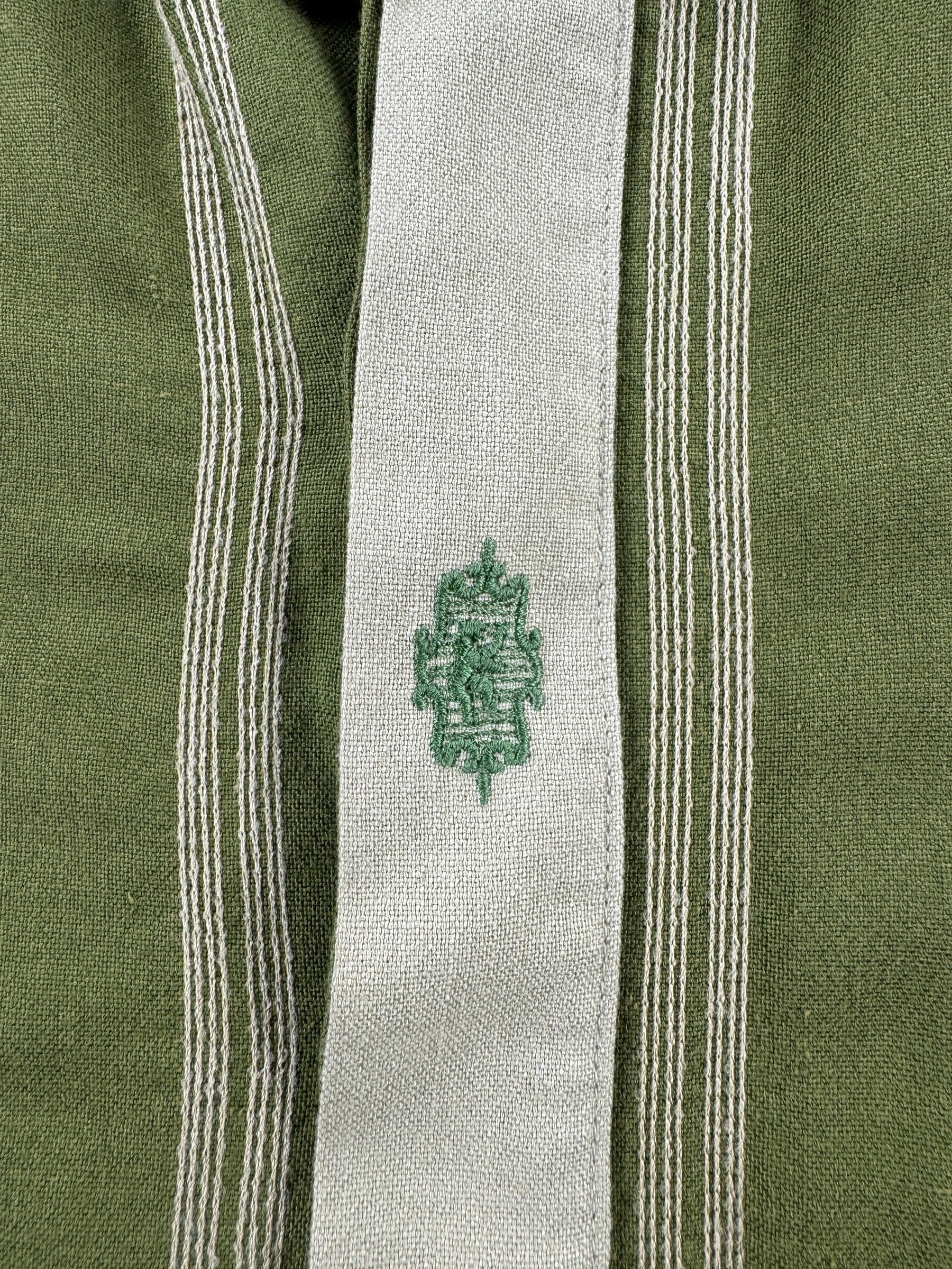 Design on Vintage Penney's Towncraft Rayon Two Tone Green Shirt Jac SZ L
