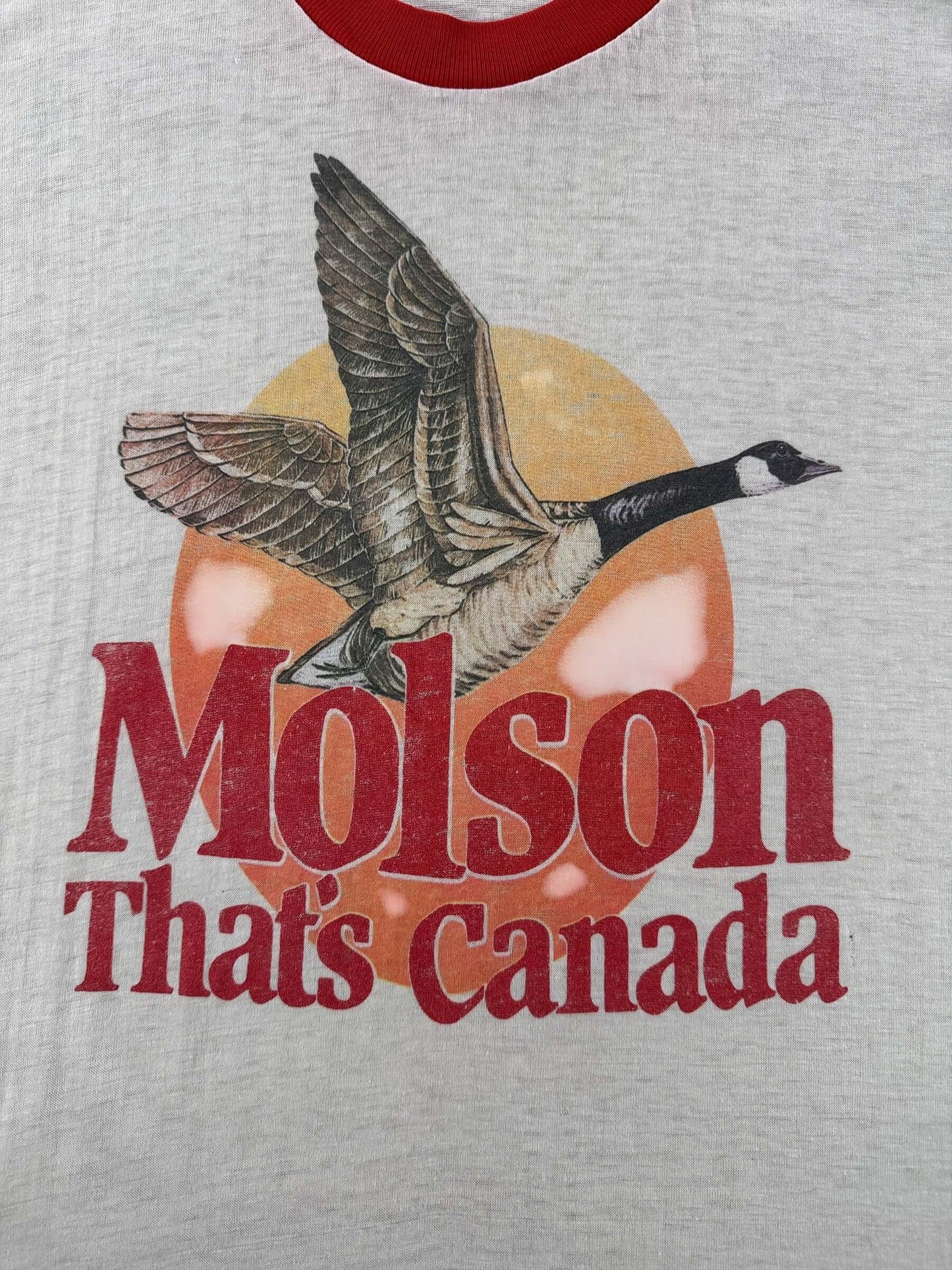 Vintage Molson Canadian Ringer Tee SZ L (Fits S)