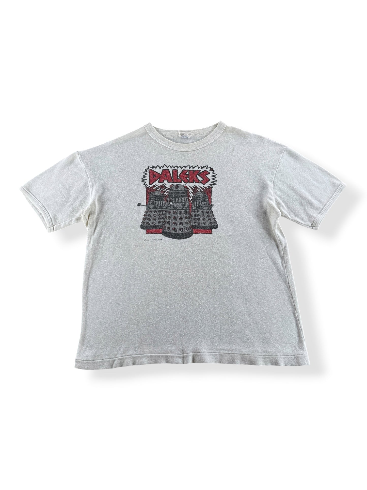 Front of Vintage 80's Dr. Who Daleks Euro Tee SZ XL (Fits M)