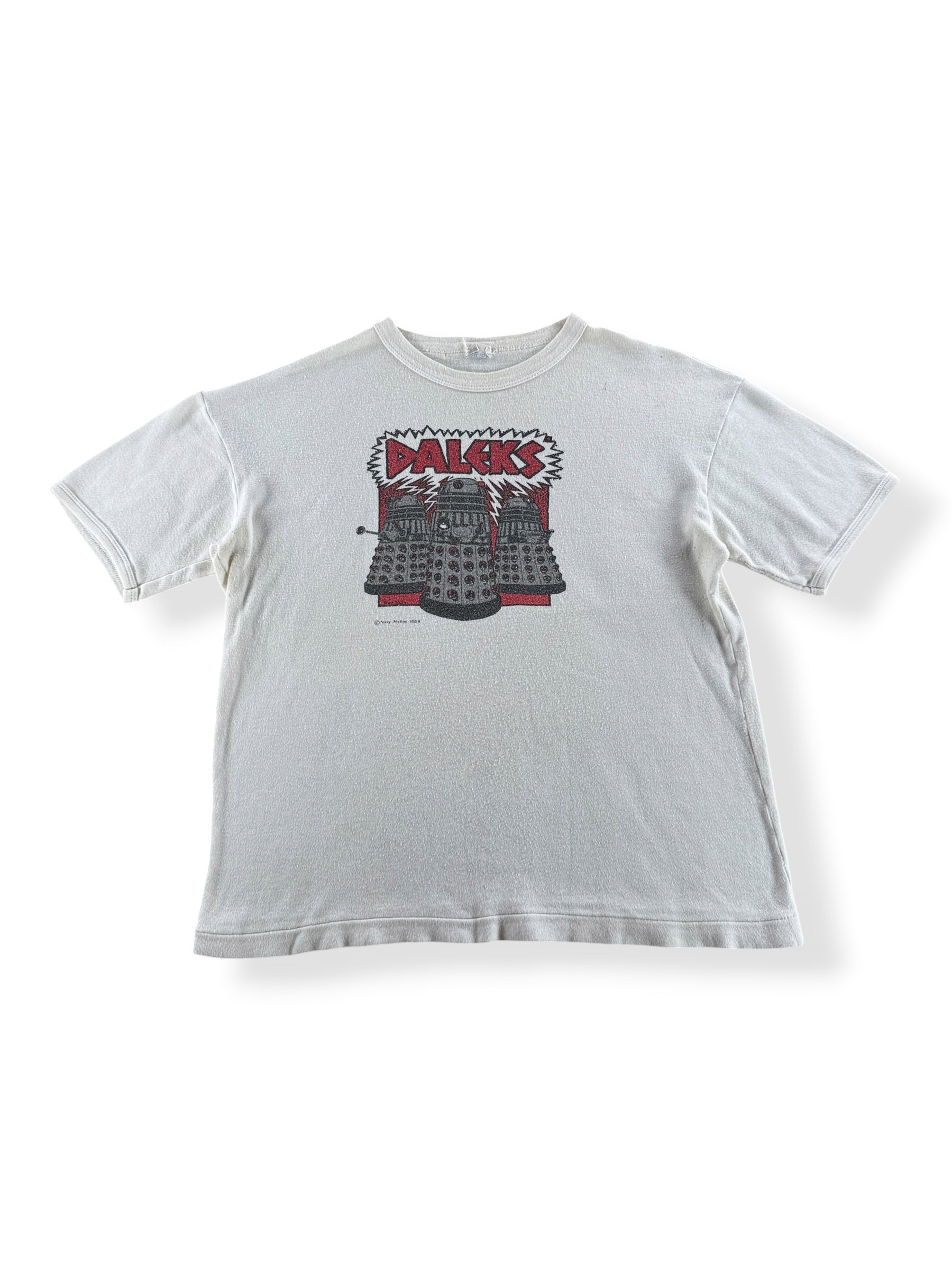 Front of Vintage 80's Dr. Who Daleks Euro Tee SZ XL (Fits M)