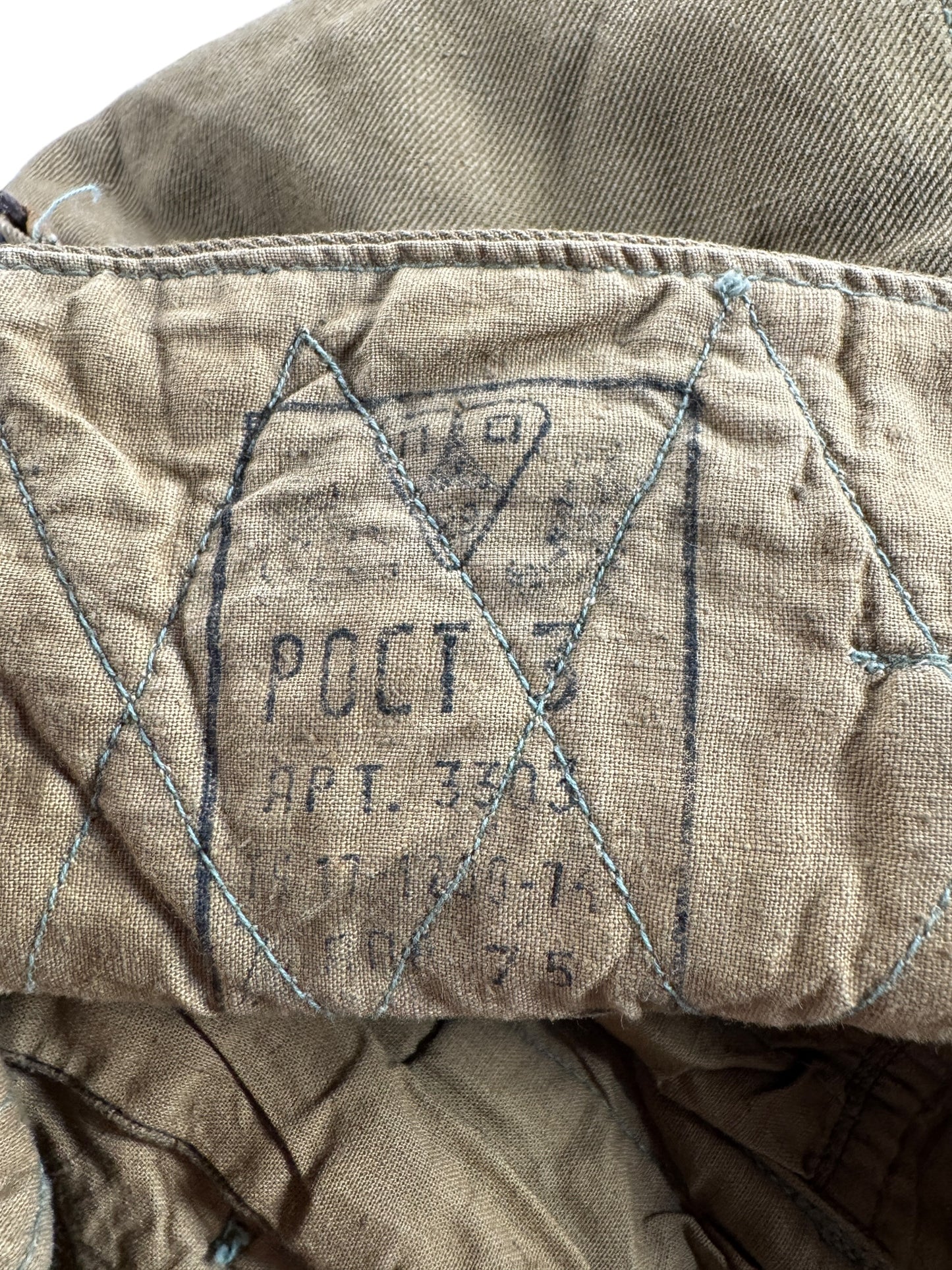 Label on Vintage Padded Military Buckleback Trousers W34