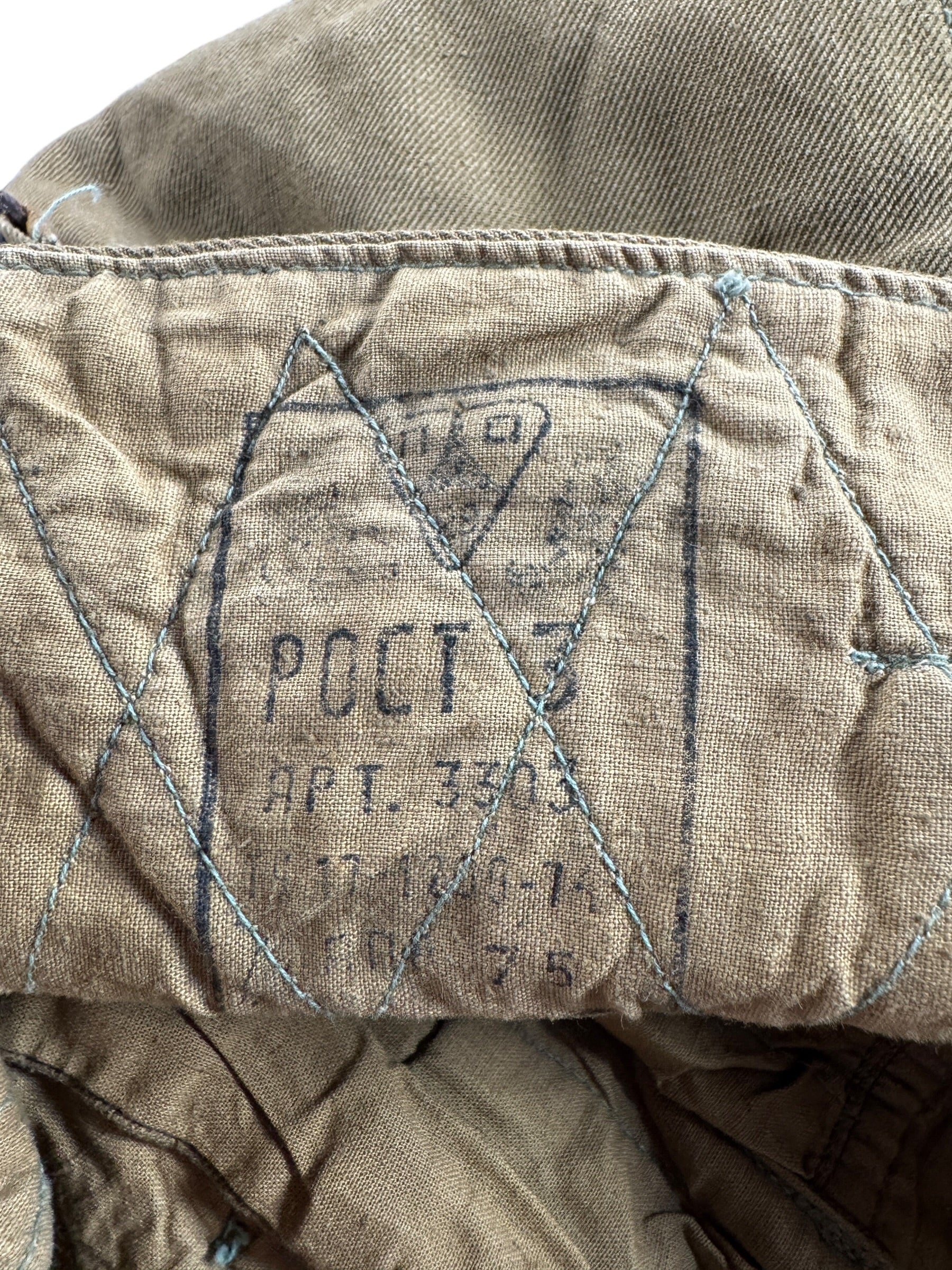 Label on Vintage Padded Military Buckleback Trousers W34