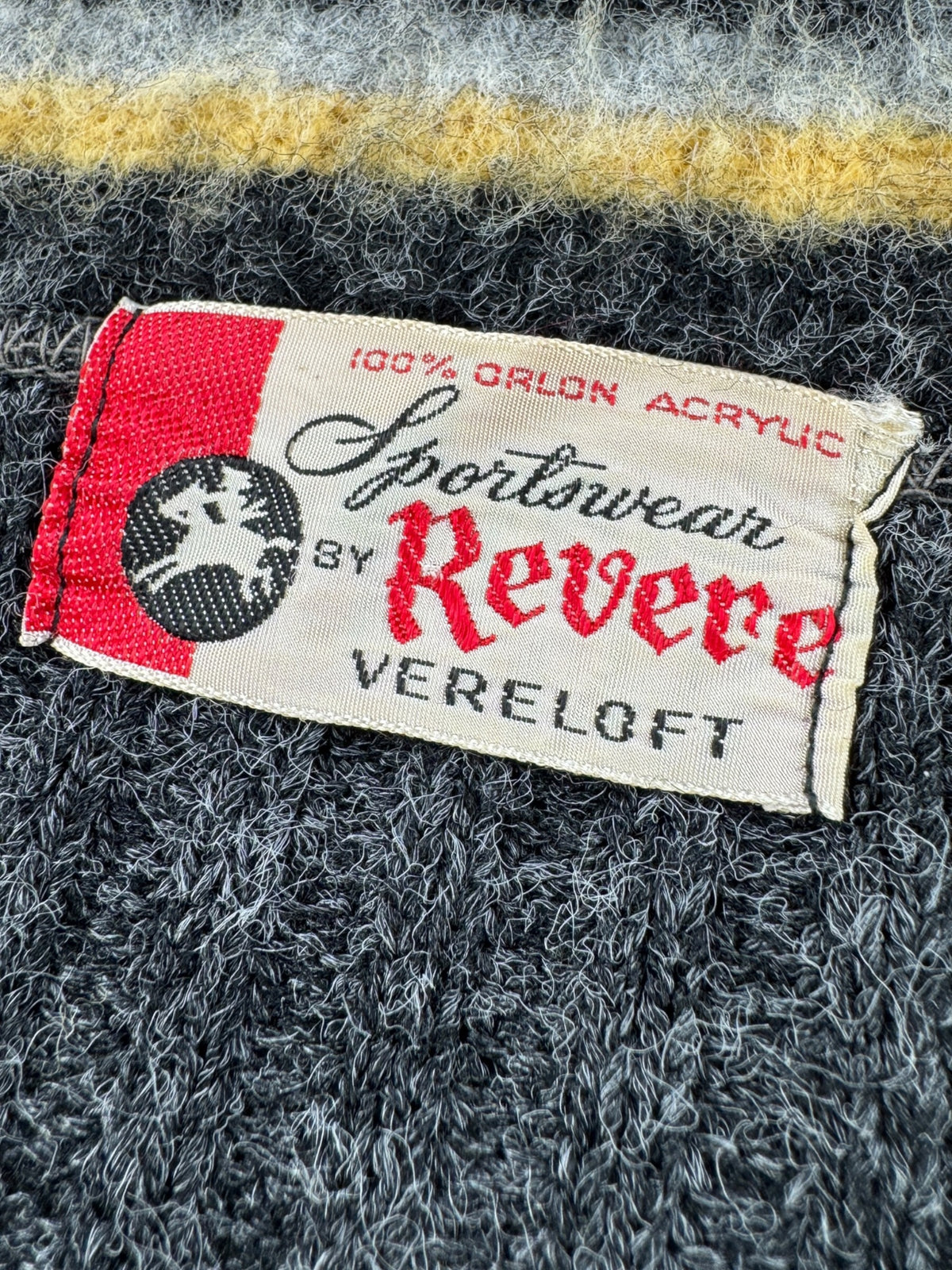 Tag on Vintage Sportswear By Revere Grey Sweater SZ L