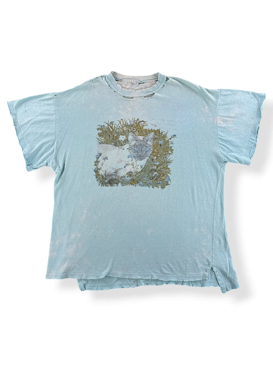 Front of Vintage Faded and Thrashed Cat Tee SZ XXL