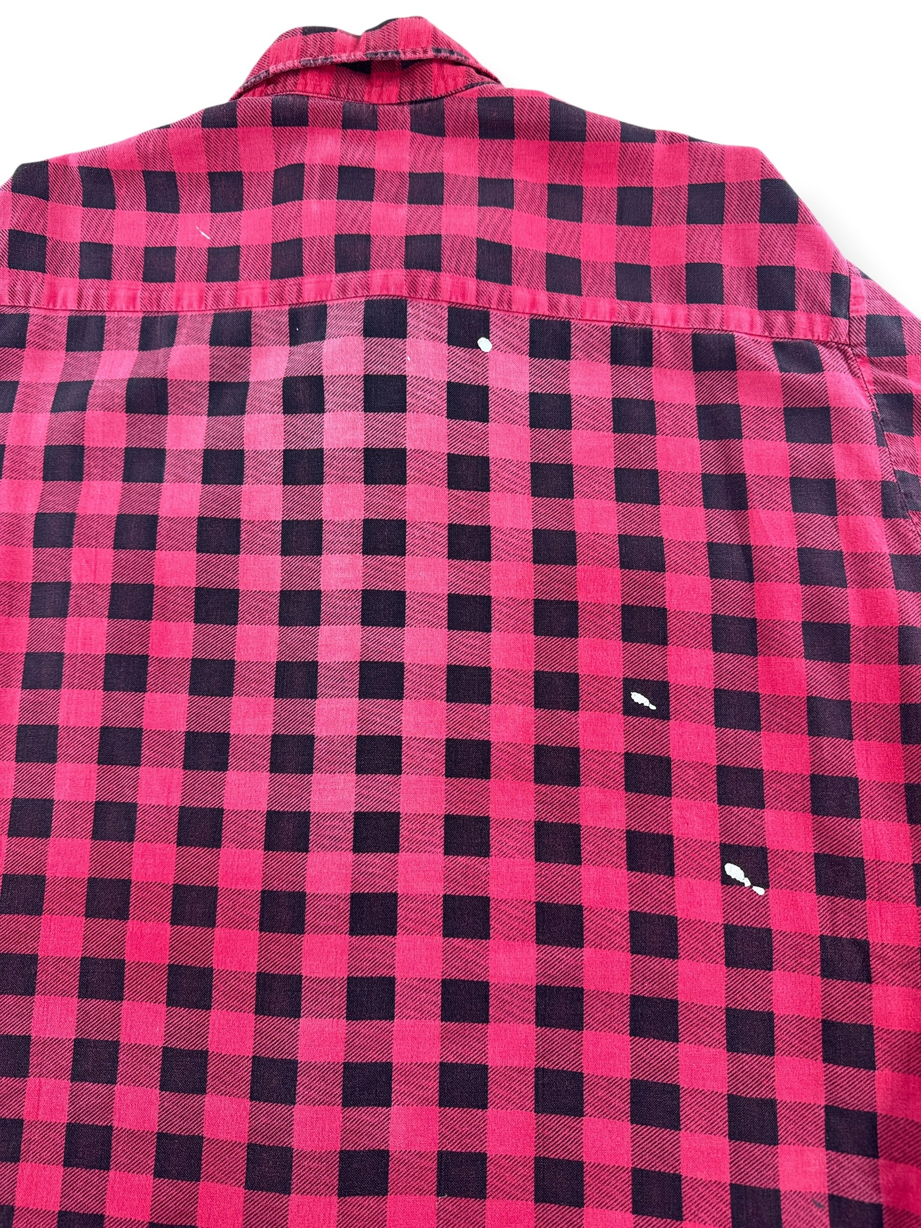 Wear on Vintage Dickies Red Printed Cotton Flannel SZ XL - AS IS