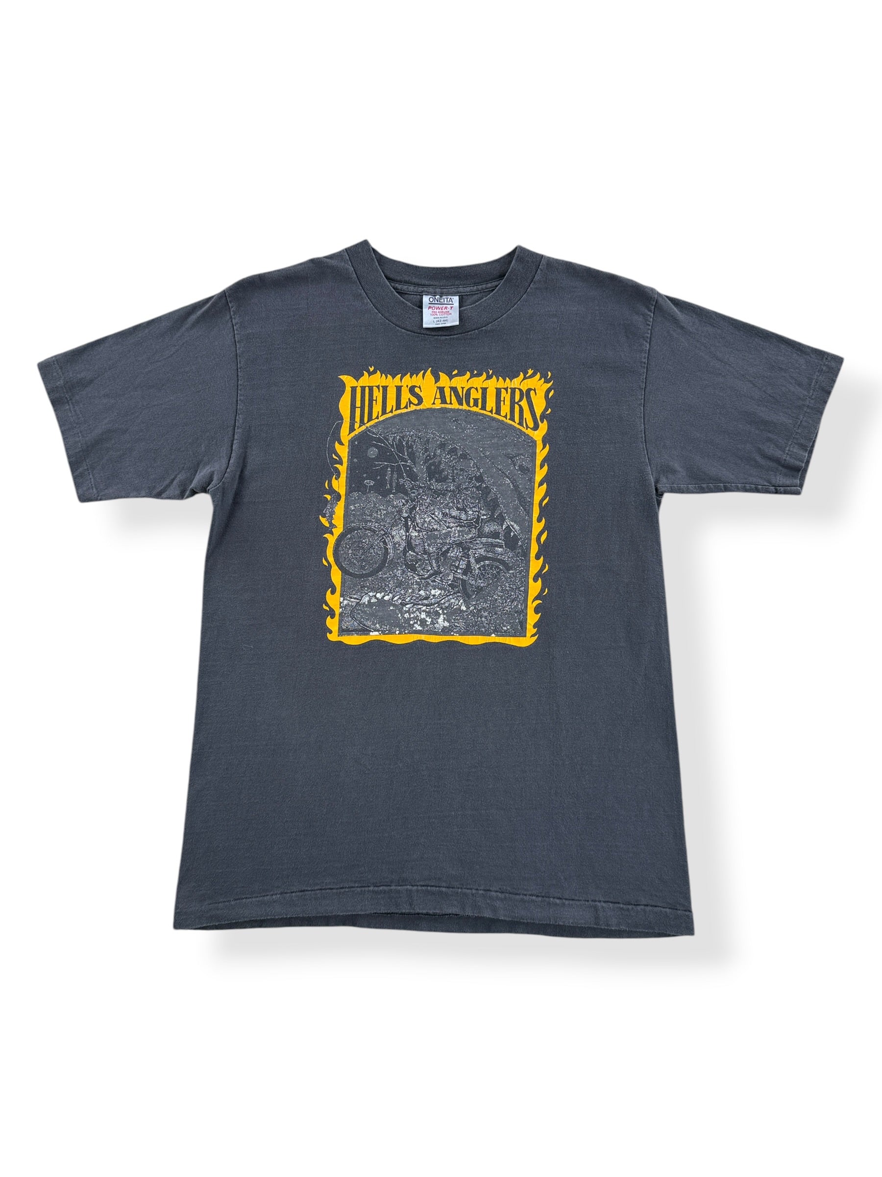 Front of Vintage Hell's Anglers Ray Troll Tee SZ L (Fits M)