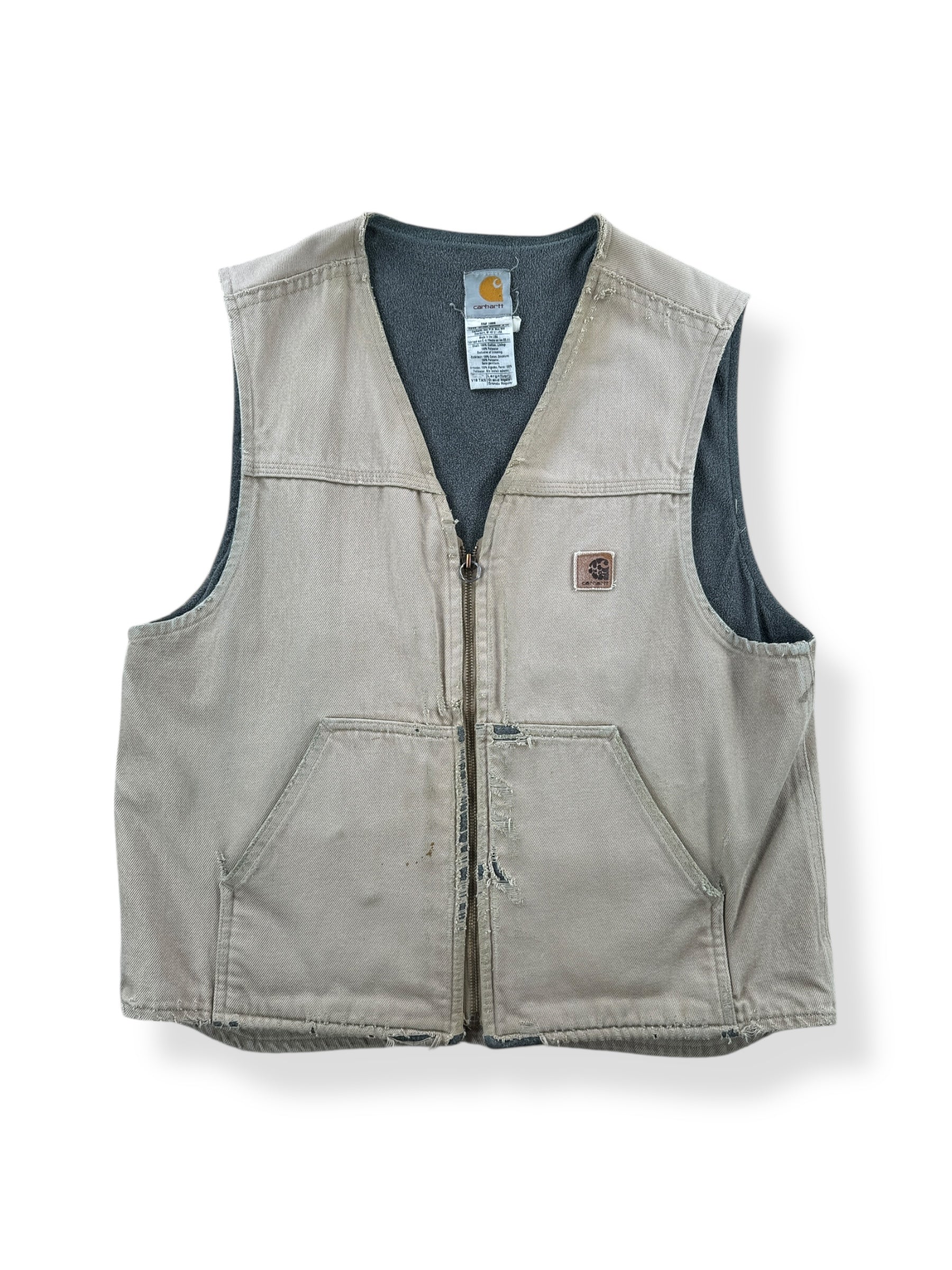 Front of Vintage Distressed Carhartt Vest SZ L