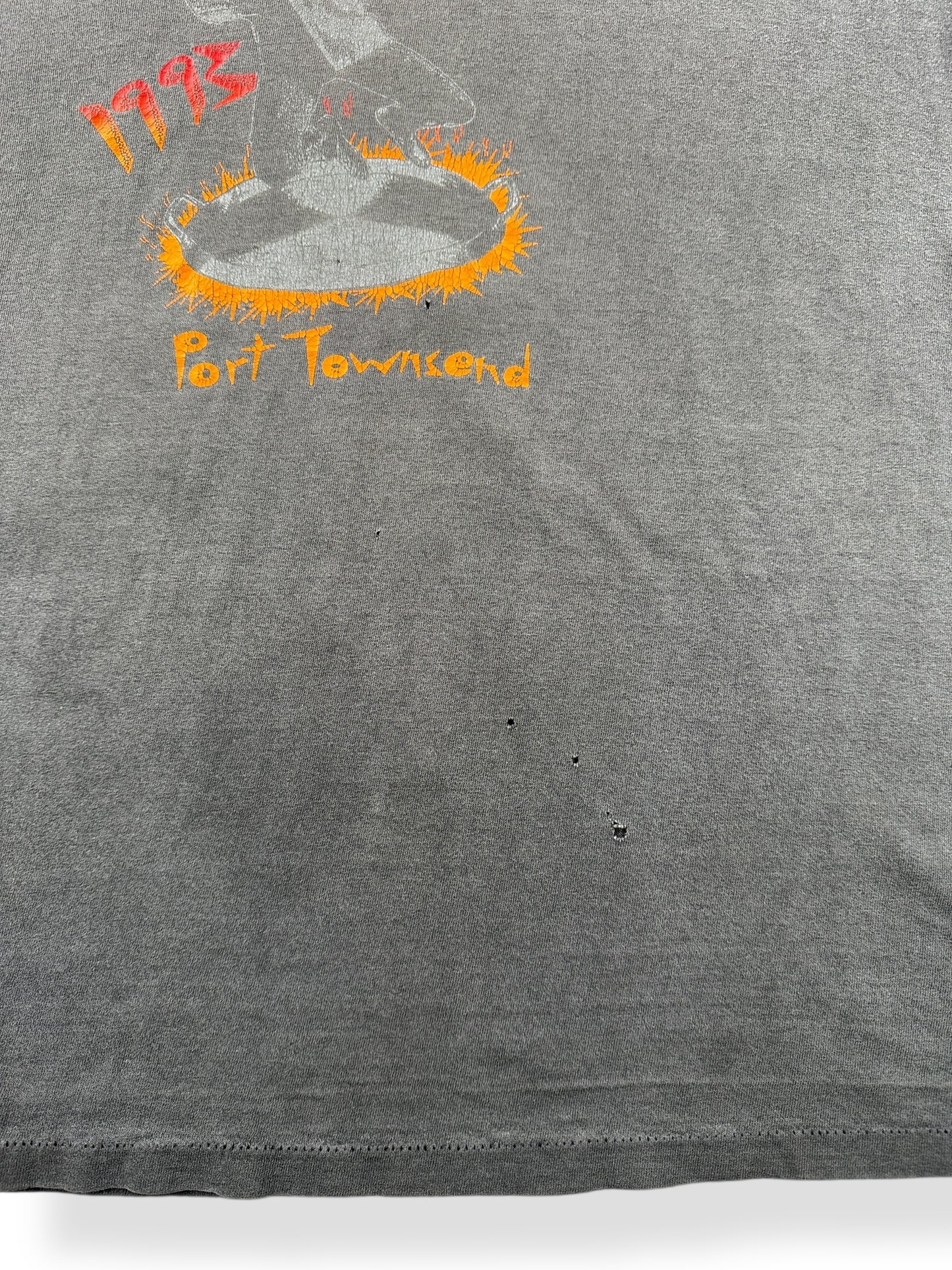 Holes on Vintage Port Townsend Jazz Fest Tee SZ XL