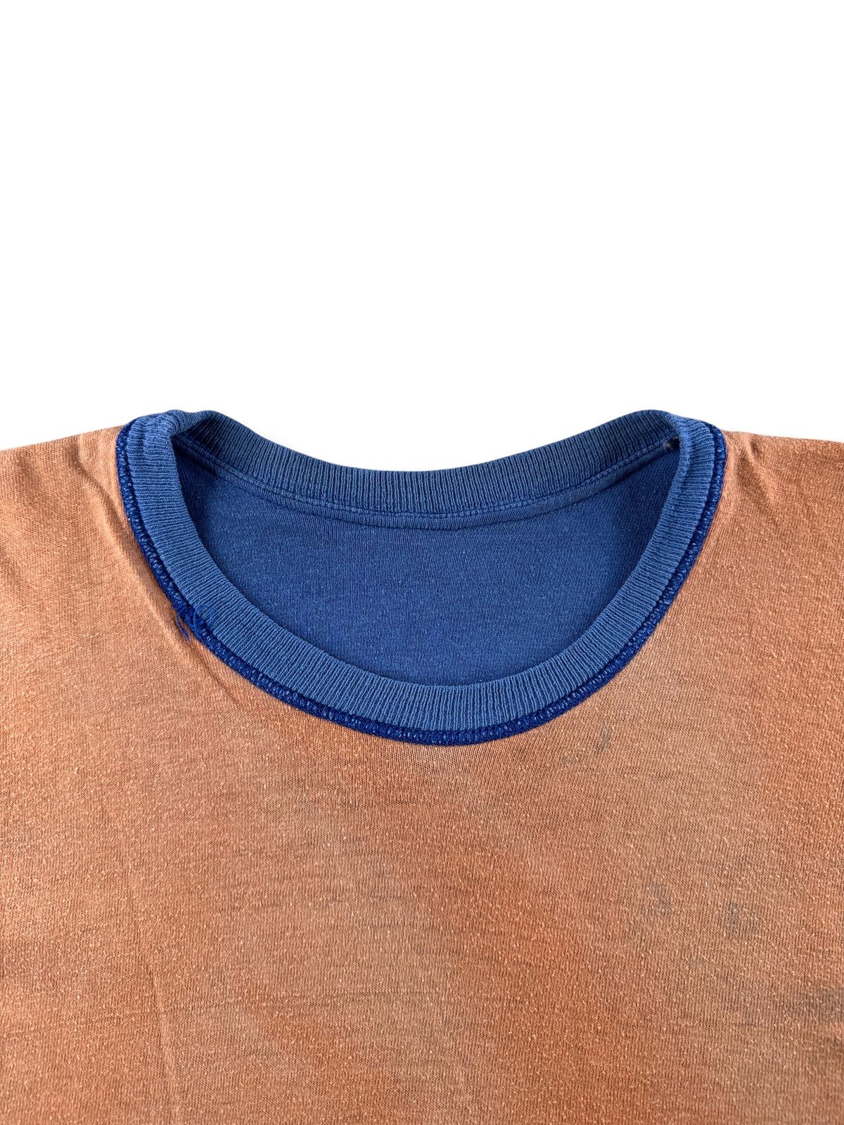 Collar on Vintage Orange / Blue Reversible Tee SZ M