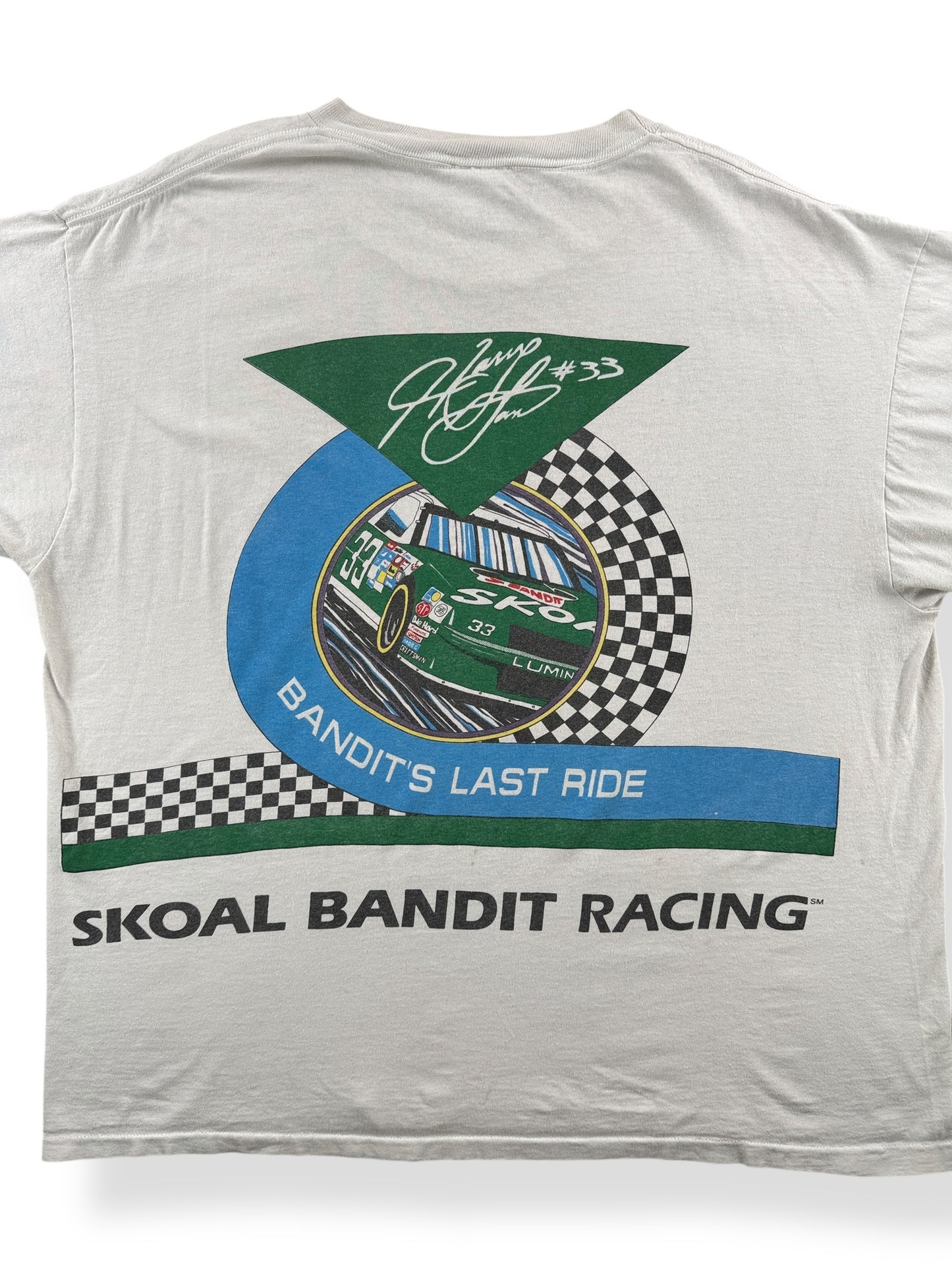 Back Graphic of Vintage Harry Gant NASCAR Skoal AOP Tee SZ XXL AS IS