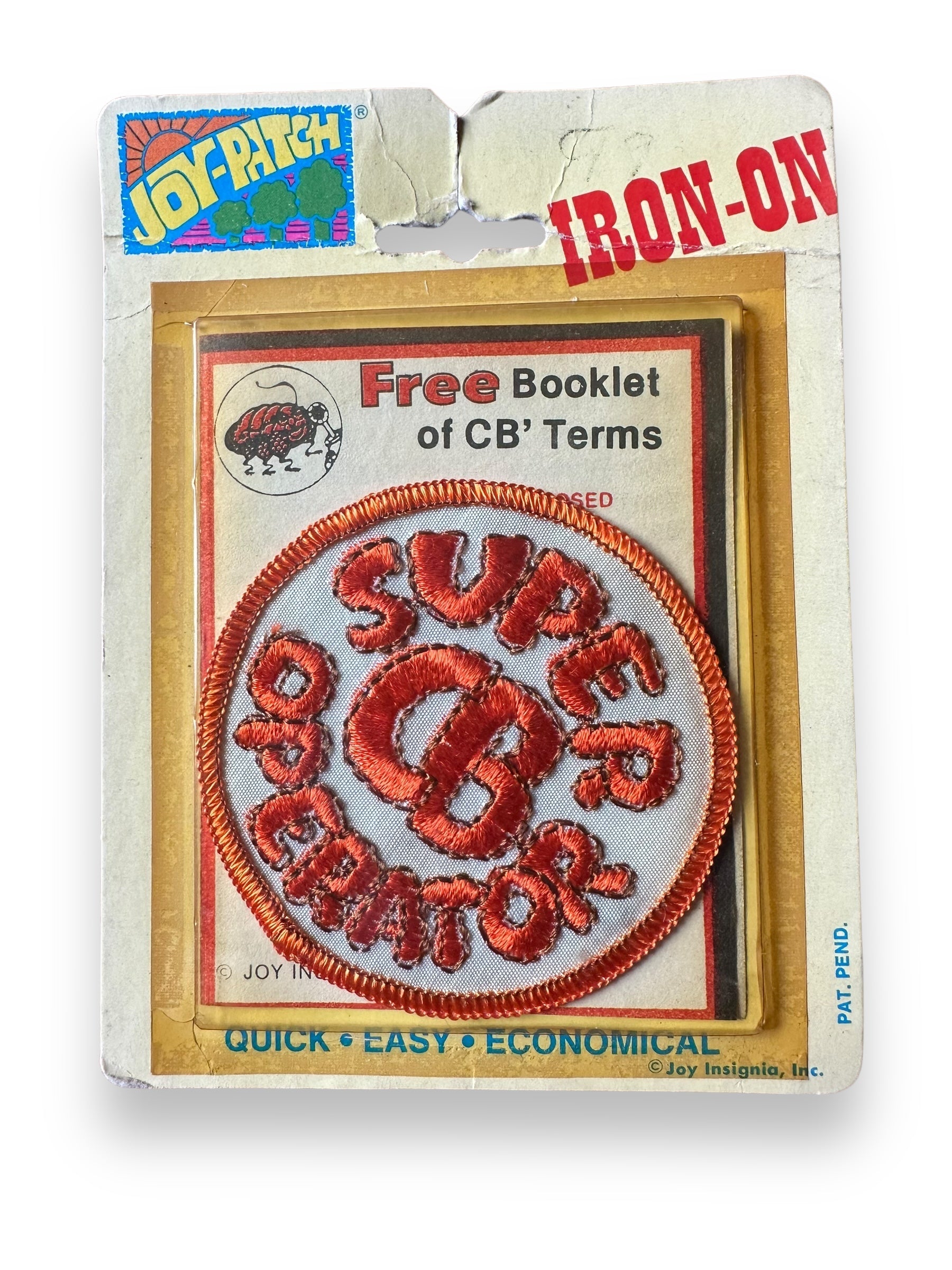 Front View of Vintage Super CB Operator Iron-On Patch